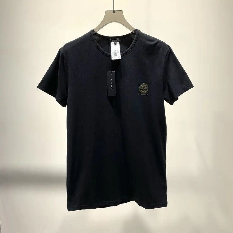 Versace Versace Men's Black Cotton T-Shirt 0089 Size US M / EU 48-50 / 2 - 1 Thumbnail
