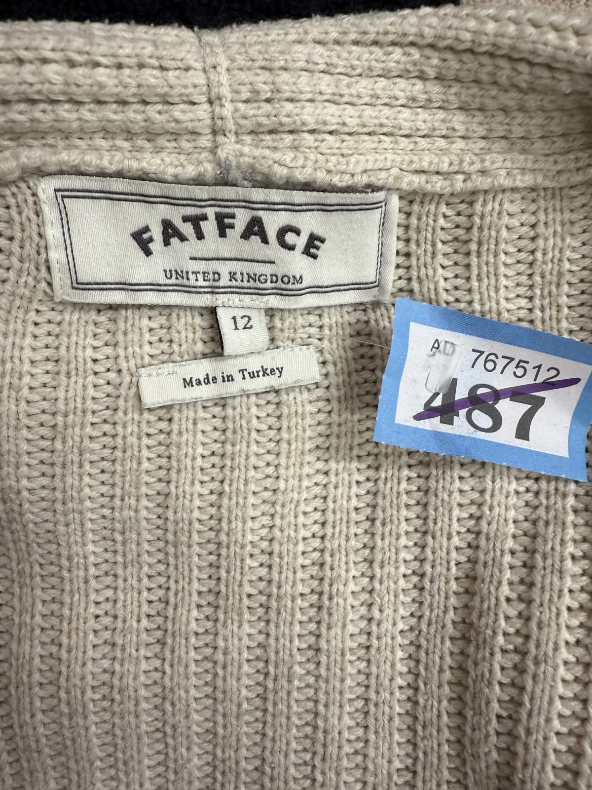 FatFace FatFace Women's Cream Open Front Cardigan UK Size 12 Size M / US 6-8 / IT 42-44 - 2 Thumbnail