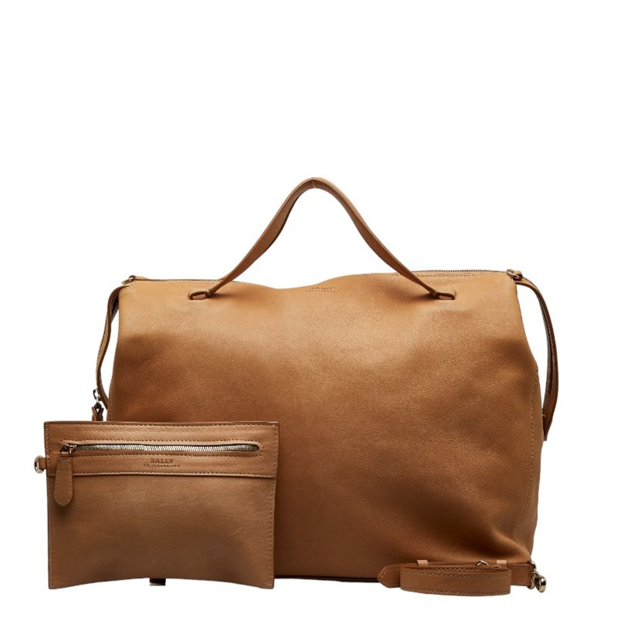image of Bally Handbag Shoulder Bag Beige Leather Ladies, Women's