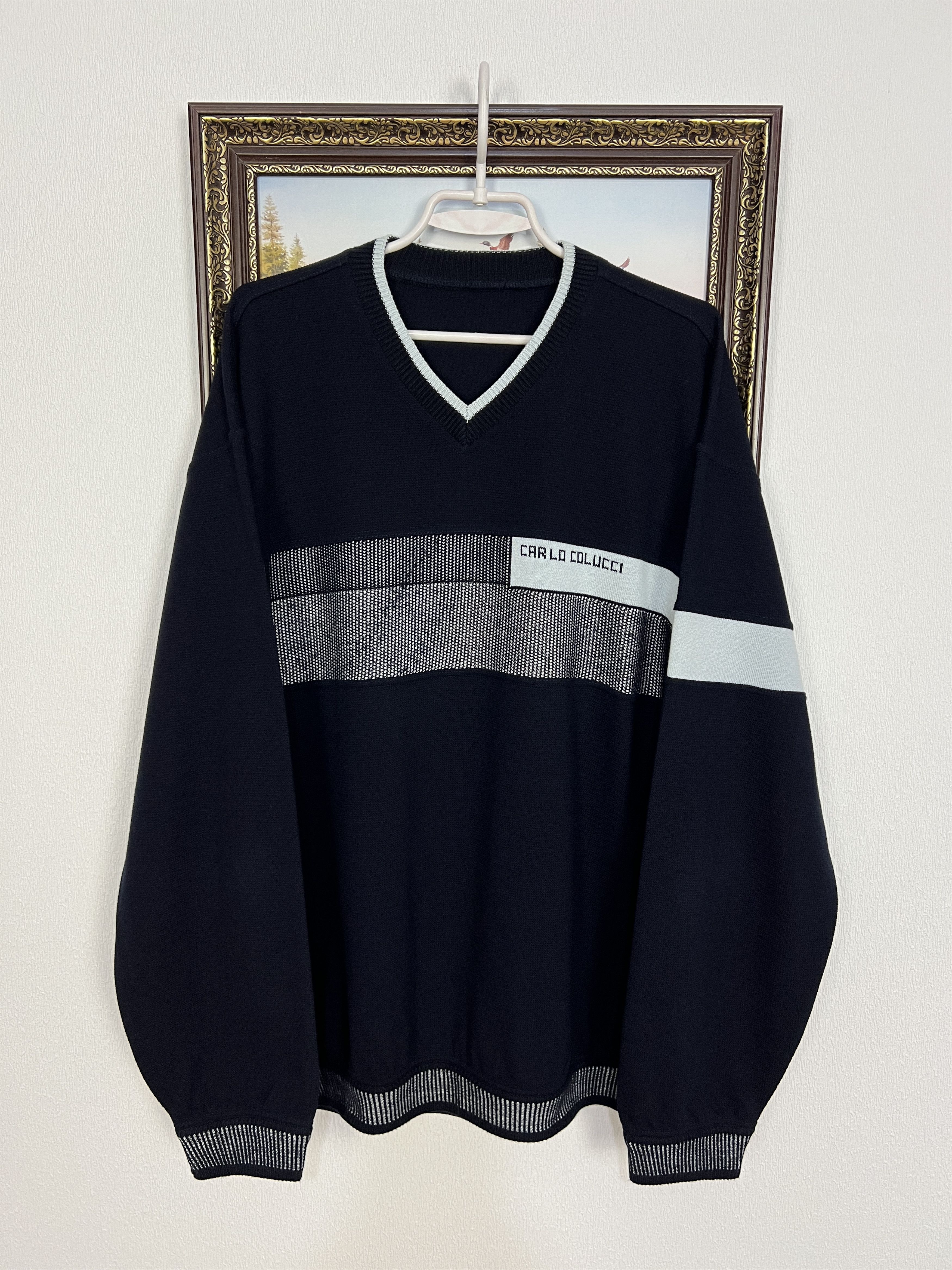 Carlo Colucci Vintage Carlo Colucci Sweater Jumper Pullover Cardigan Rare Size US XXL / EU 58 / 5 - 1 Thumbnail