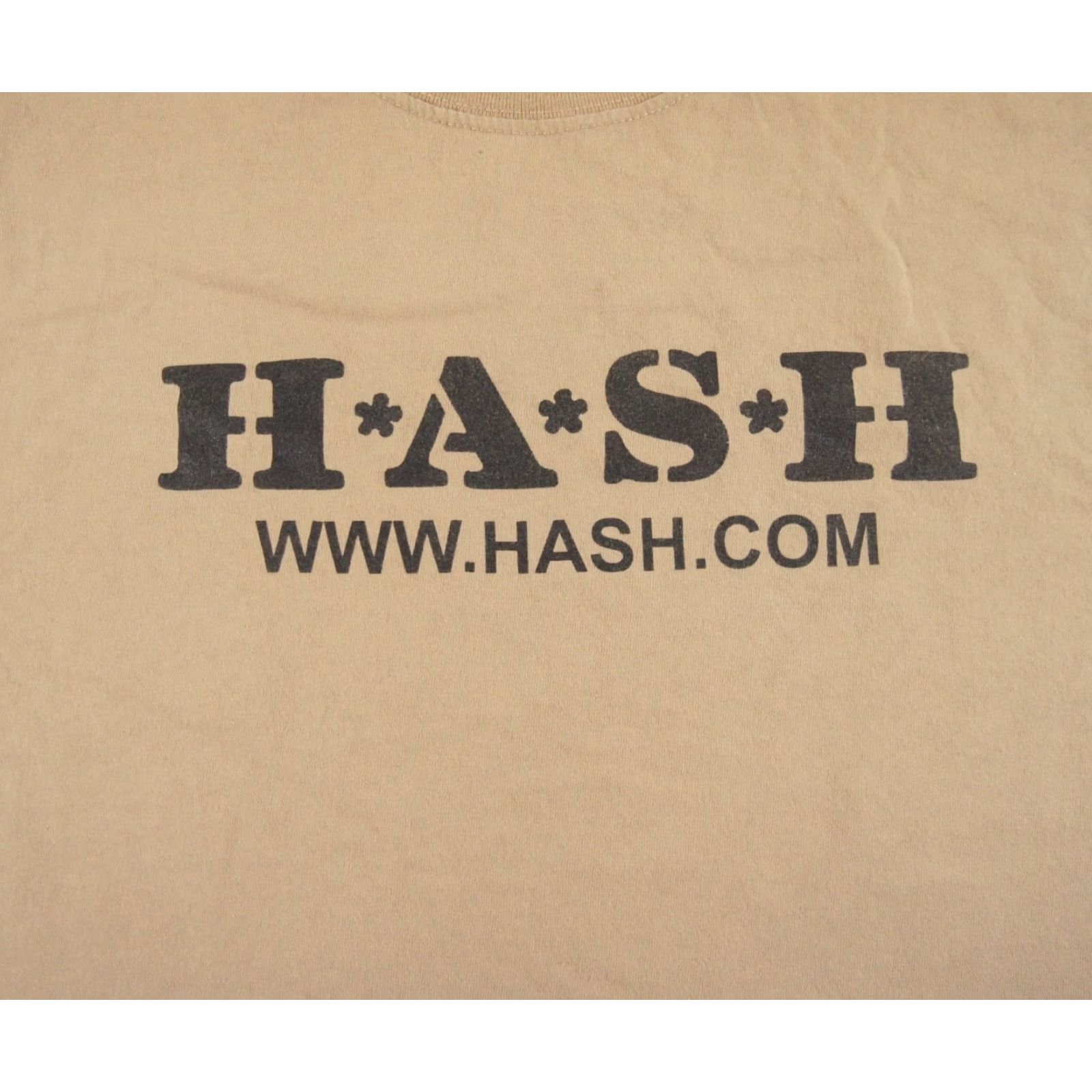 Gildan VINTAGE Gildan Hash Shirt Mens Large Beige Short Sleeve Crewneck Graphic Tee Y2K Size US L / EU 52-54 / 3 - 2 Thumbnail