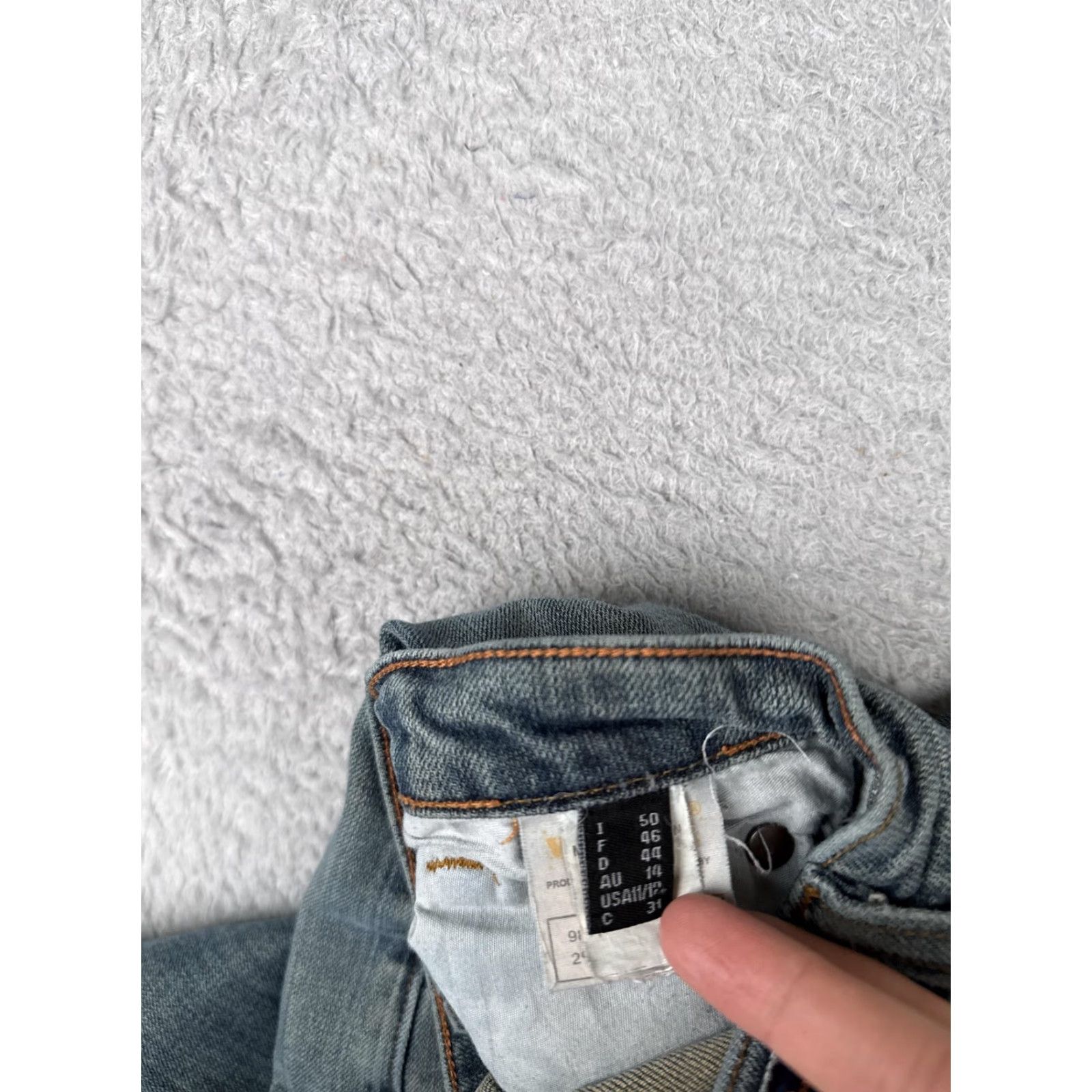 Denime Vertigo Jeans Juniors 11/12 Light Wash Mid Rise Straight Stretch Denim 30x32 Size 32" / US 10 / IT 46 - 7 Thumbnail