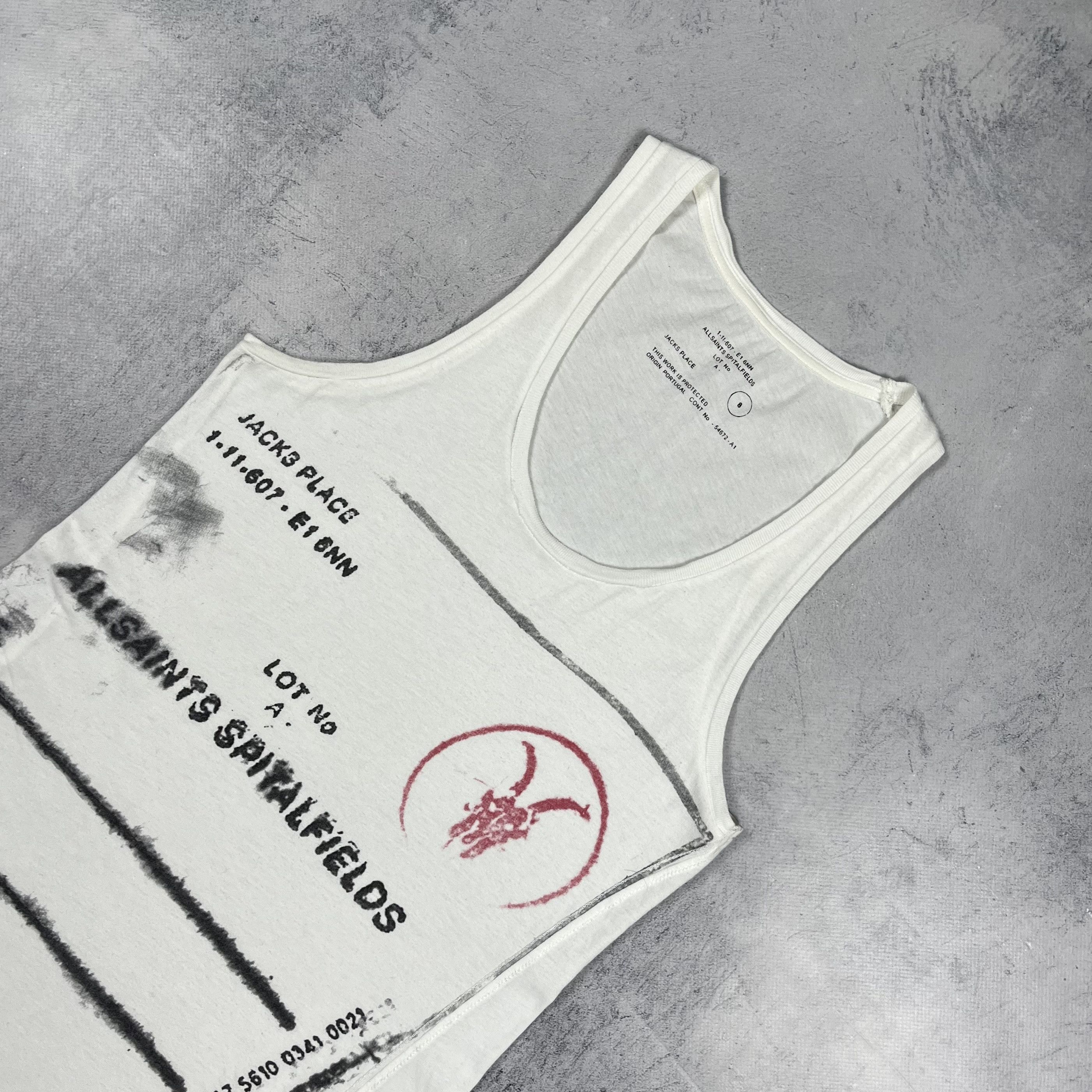 Allsaints Ladies AllSaints Bled Stamp Y2K Art Sleeveless Tank Top Size M / US 6-8 / IT 42-44 - 7 Thumbnail