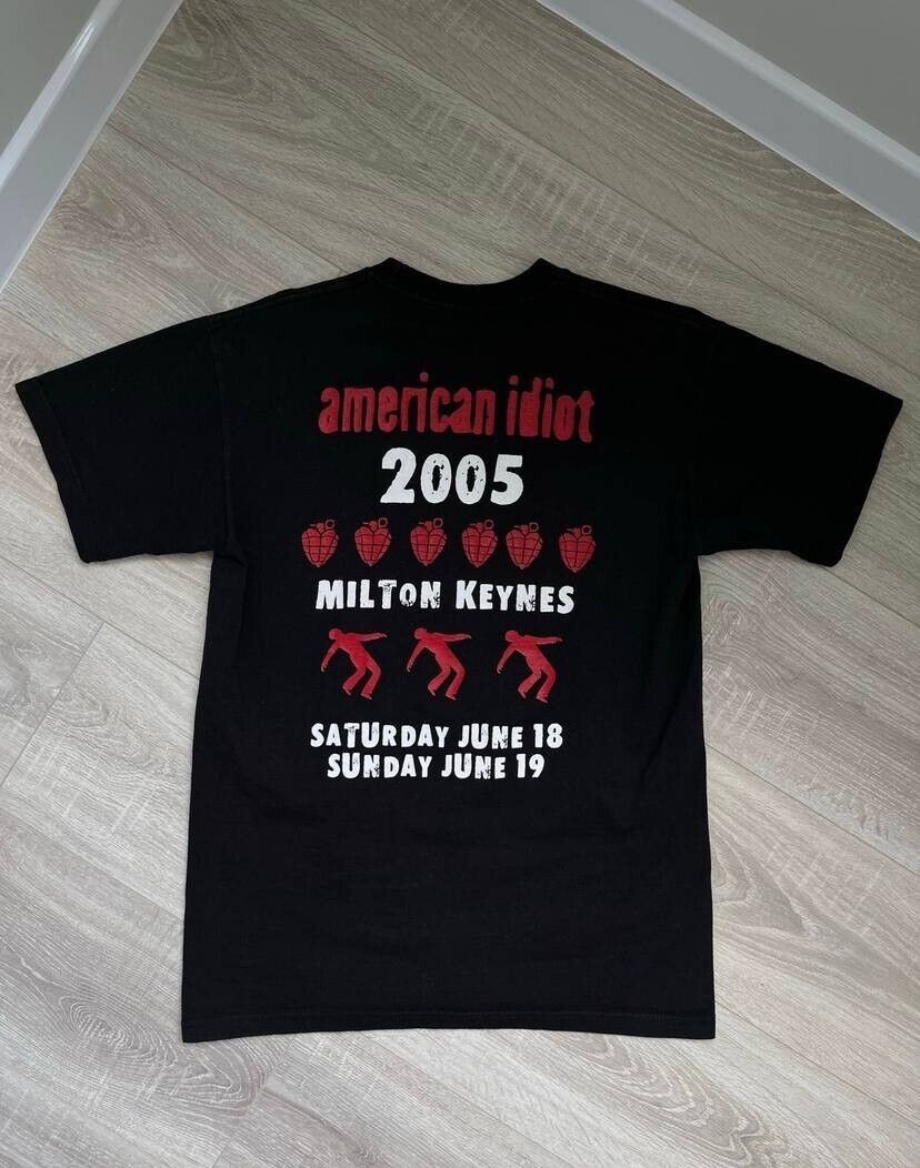 T-Shirt Green Day Concert Tour 2025 - Homme Taille L - Blanc - Occasion Très Bon État