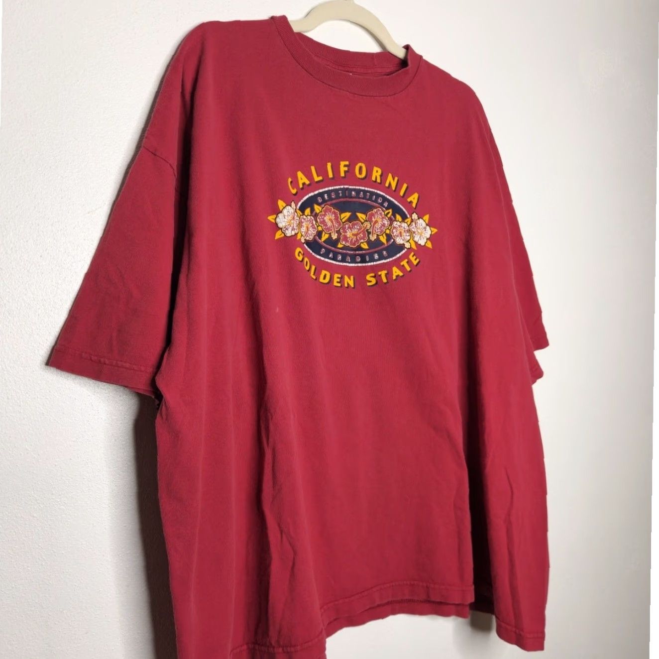 Vintage VINTAGE 2XL Red California Golden State Flowers Floral Nature Tourist Shirt Teens Boys Girls Size US XXL / EU 58 / 5 - 2 Thumbnail