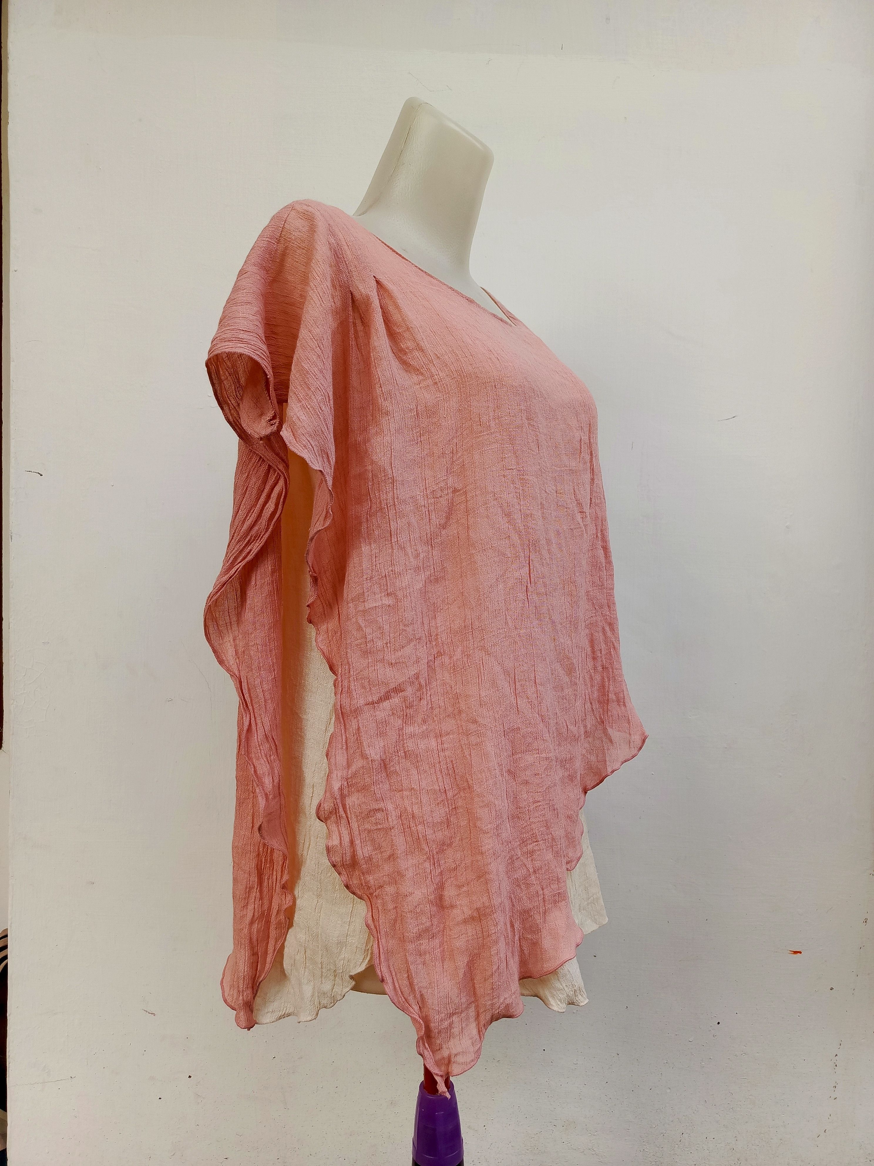 Japanese Brand Toujours Ensemble Layered Blouse – Soft Feminine Style Size L / US 10 / IT 46 - 2 Thumbnail