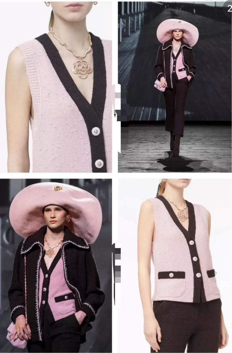 Chanel Chanel 24K black and pink color-blocked knitted vest 2504-N Size XS / US 0-2 / IT 36-38 - 9 Thumbnail