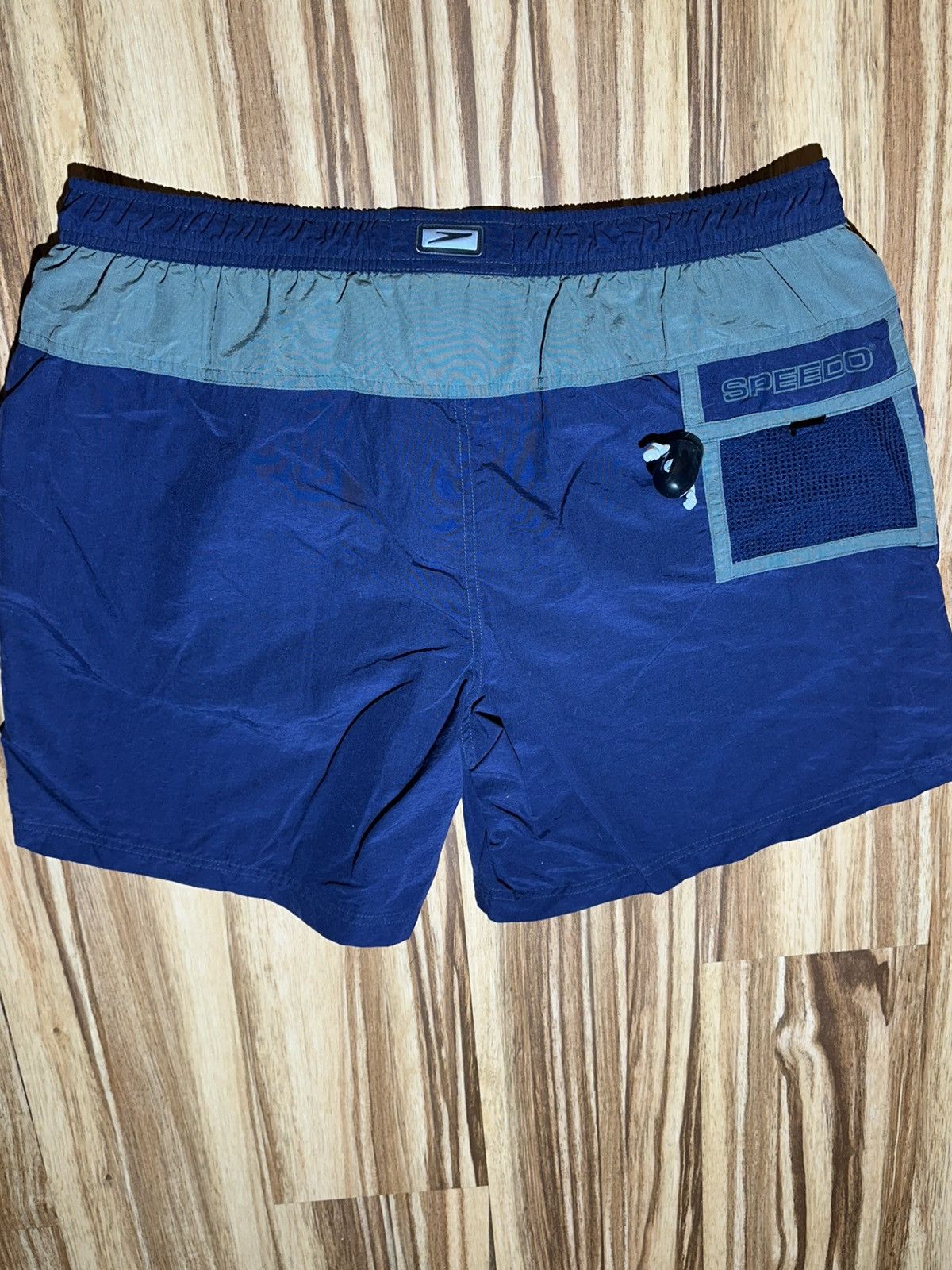 Speedo 2004 tag Speedo Men's Navy and Olive Board Shorts Size US 32 / EU 48 - 5 Thumbnail