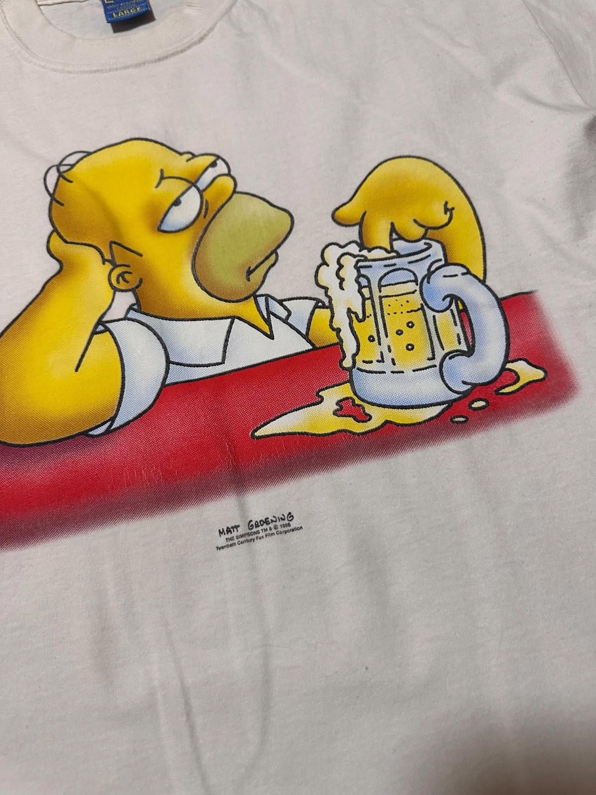 The Simpsons Vintage The Simpson Homer Simpson 90s T-Shirt Tee Size US L / EU 52-54 / 3 - 3 Thumbnail