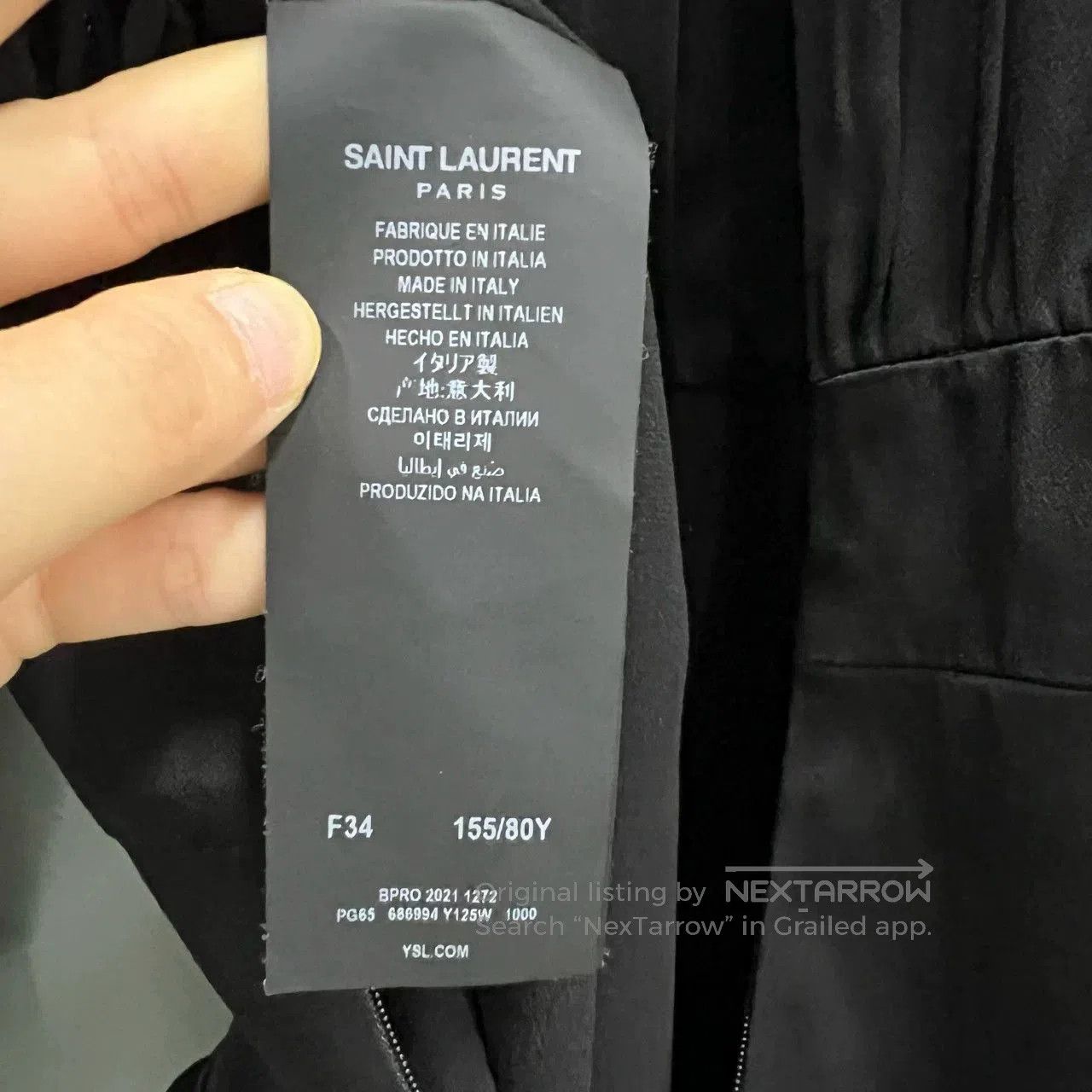 Saint Laurent Paris Saint Laurent SLP Black V-neck Bodysuit. Size 33" - 3 Thumbnail