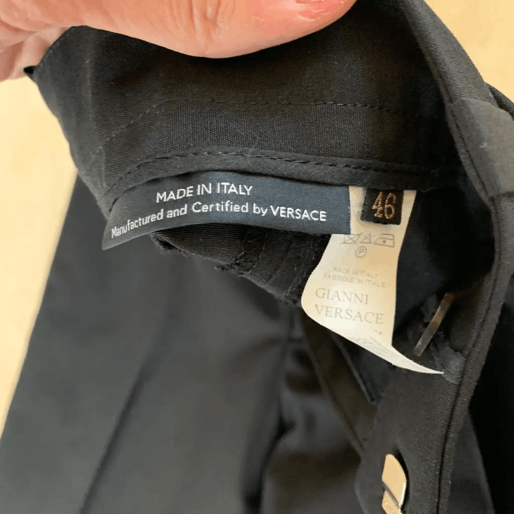 Versace Versace Black Tailored Pants Made in Italy | Luxury Fit Size US 30 / EU 46 - 3 Thumbnail