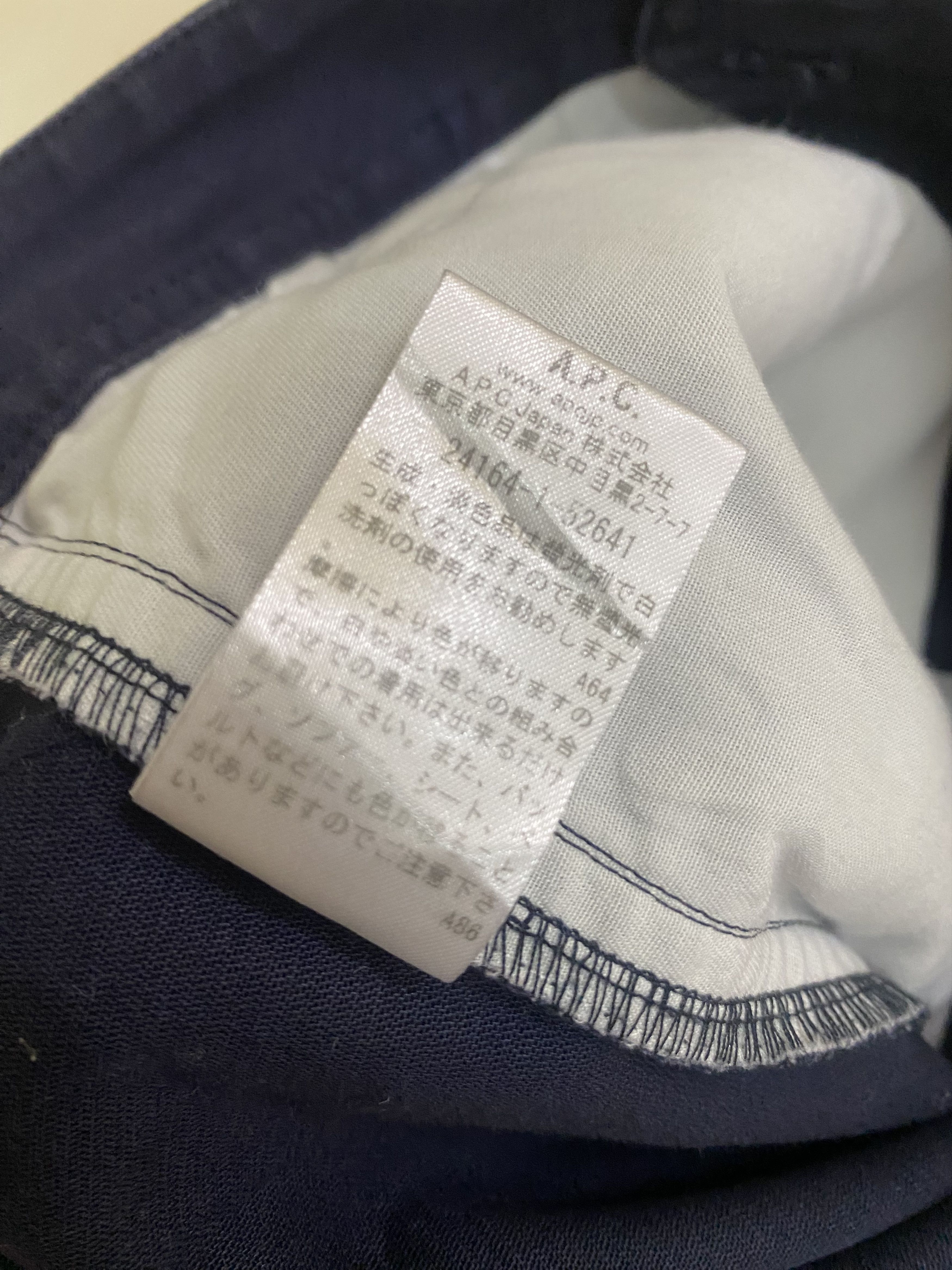 A.P.C. APC Navy Blue Relaxed Pants Size US 34 / EU 50 - 4 Thumbnail
