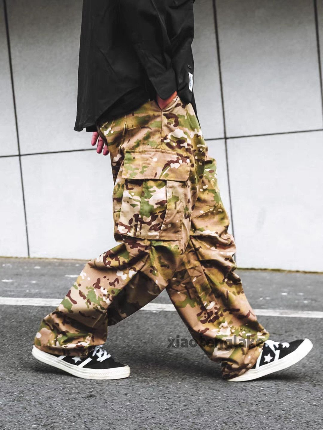 ltx utility outdoor sports wide Leg cargo camo pants
