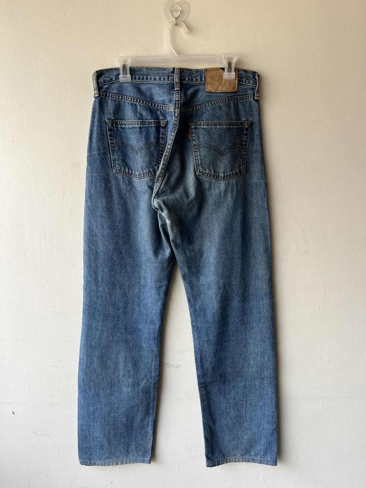 Levi's 1994 Levi’s 502 XX Big E Aging Mud Denim Selvedge Jeans Size US 32 / EU 48 - 3 Thumbnail