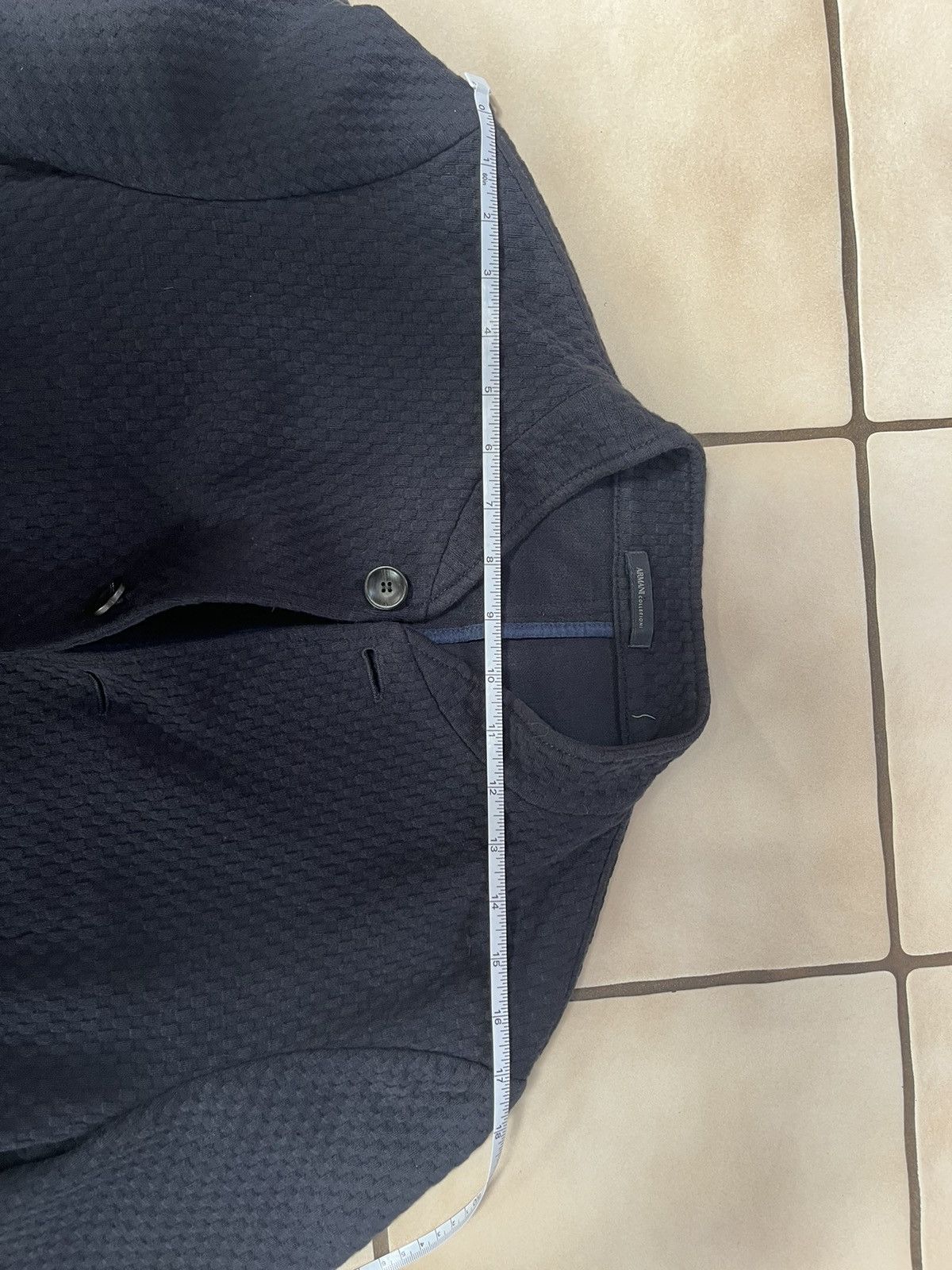 Armani Collezioni Armani Collezioni cotton navy blazer Size 38R - 6 Thumbnail
