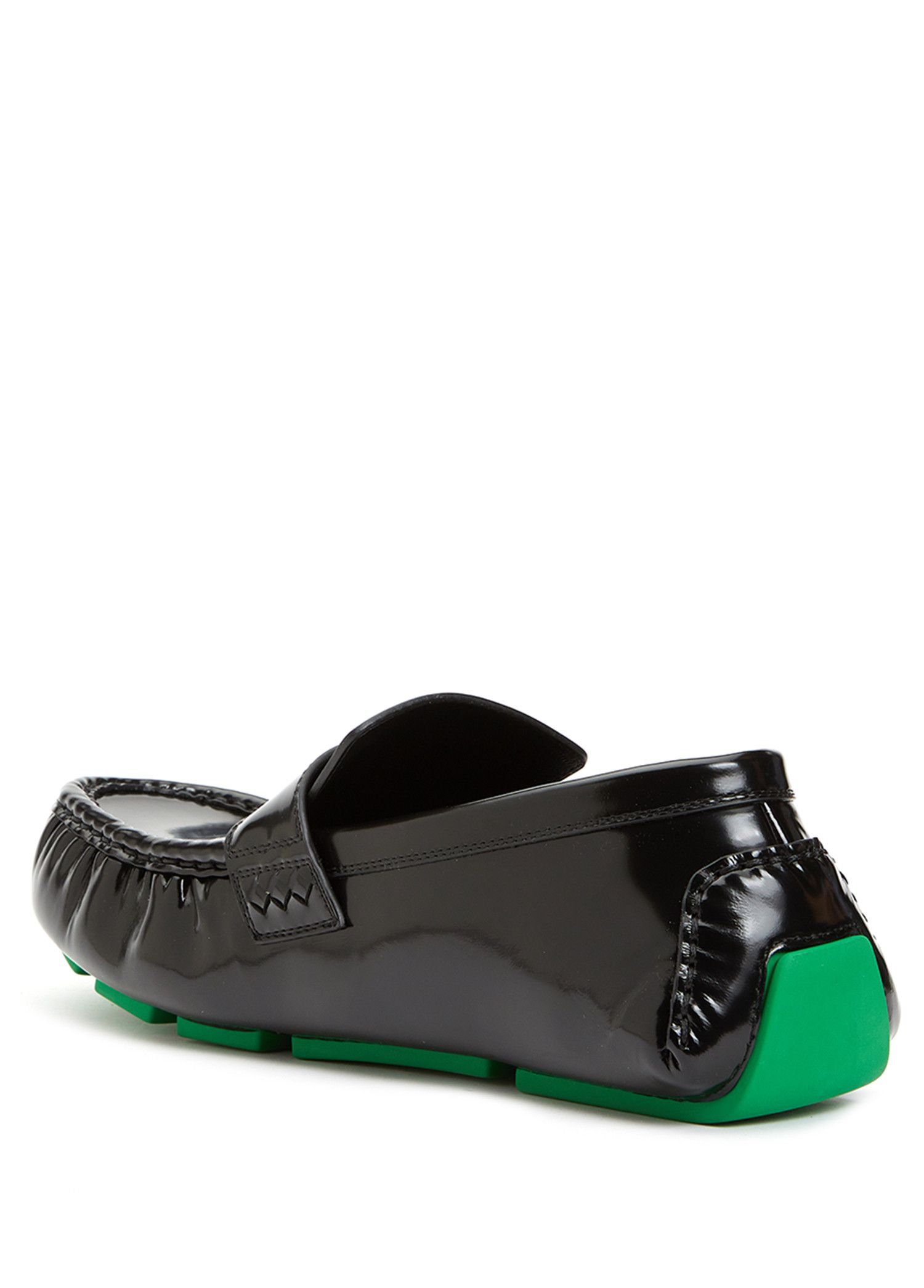 Bottega Veneta o1bcso1str0824 Ride Driver Loafer in Black/Green Size US 8 / EU 41 - 3 Thumbnail