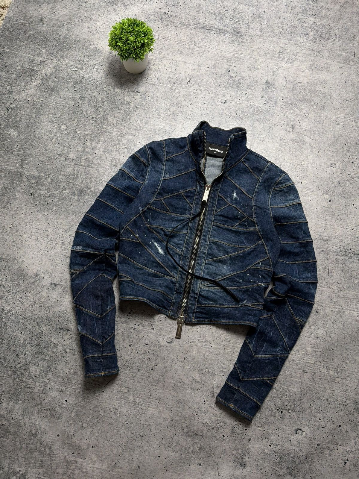 Dsquared2 Dsquared2 Disstresed Striped Lines Archive Denim Jacket Size S / US 4 / IT 40 - 3 Thumbnail