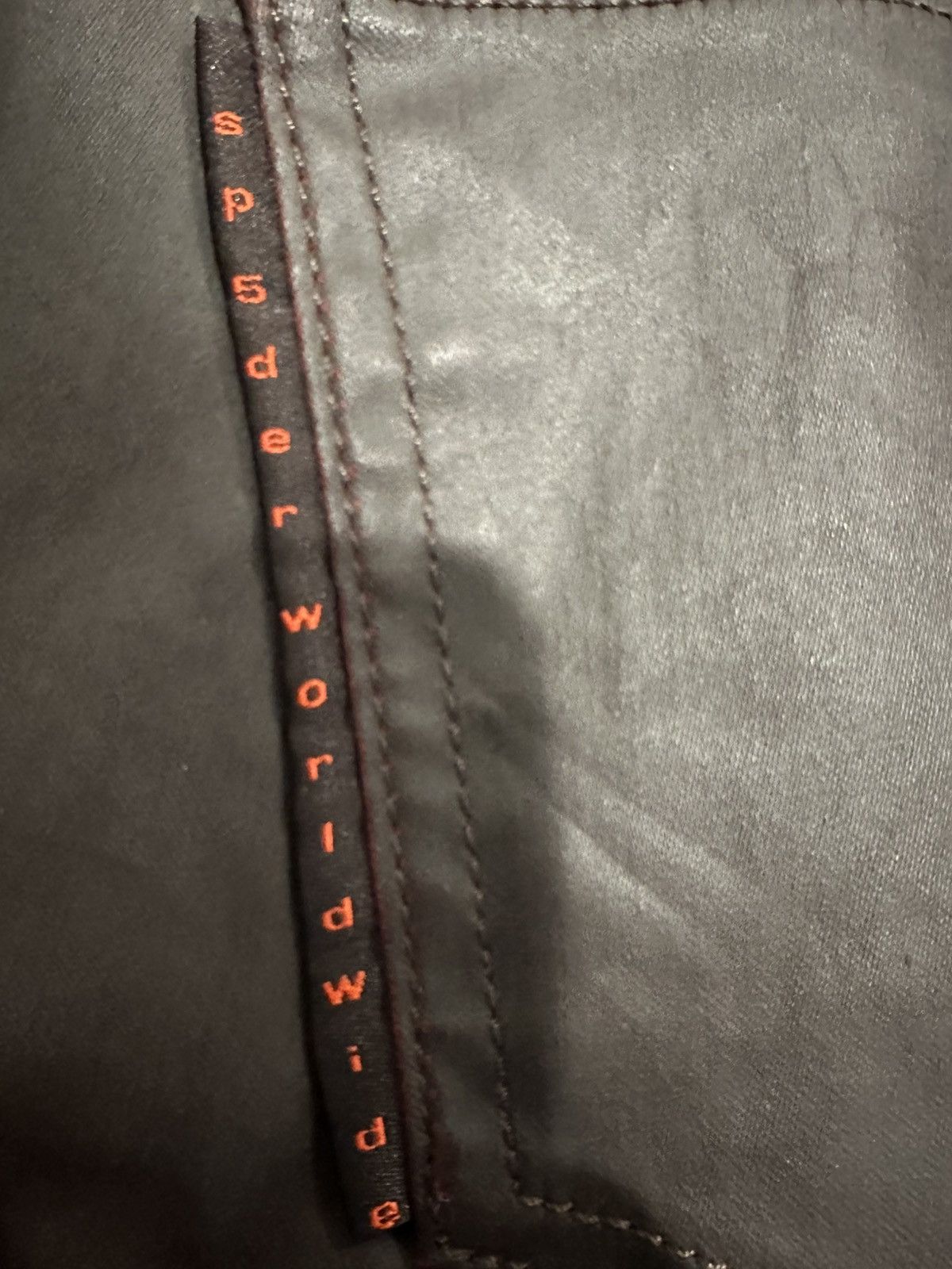 Sp5der Spider Worldwide Coated Front Pocket Jeans Size US 34 / EU 50 - 6 Thumbnail