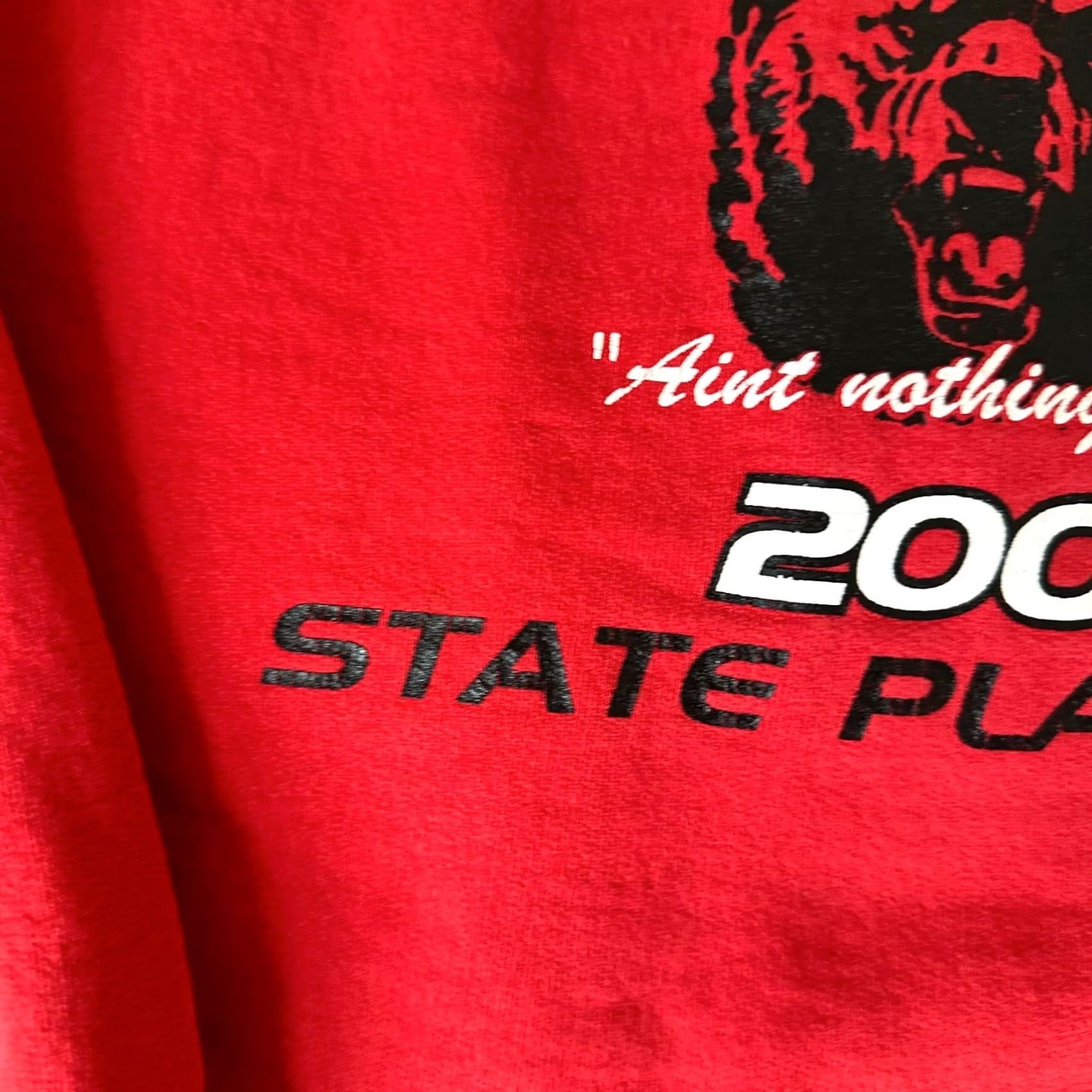Vintage VINTAGE Football Sweatshirt Mens 2XL Red Bear Roaring Adult Pullover School Size US XXL / EU 58 / 5 - 4 Thumbnail