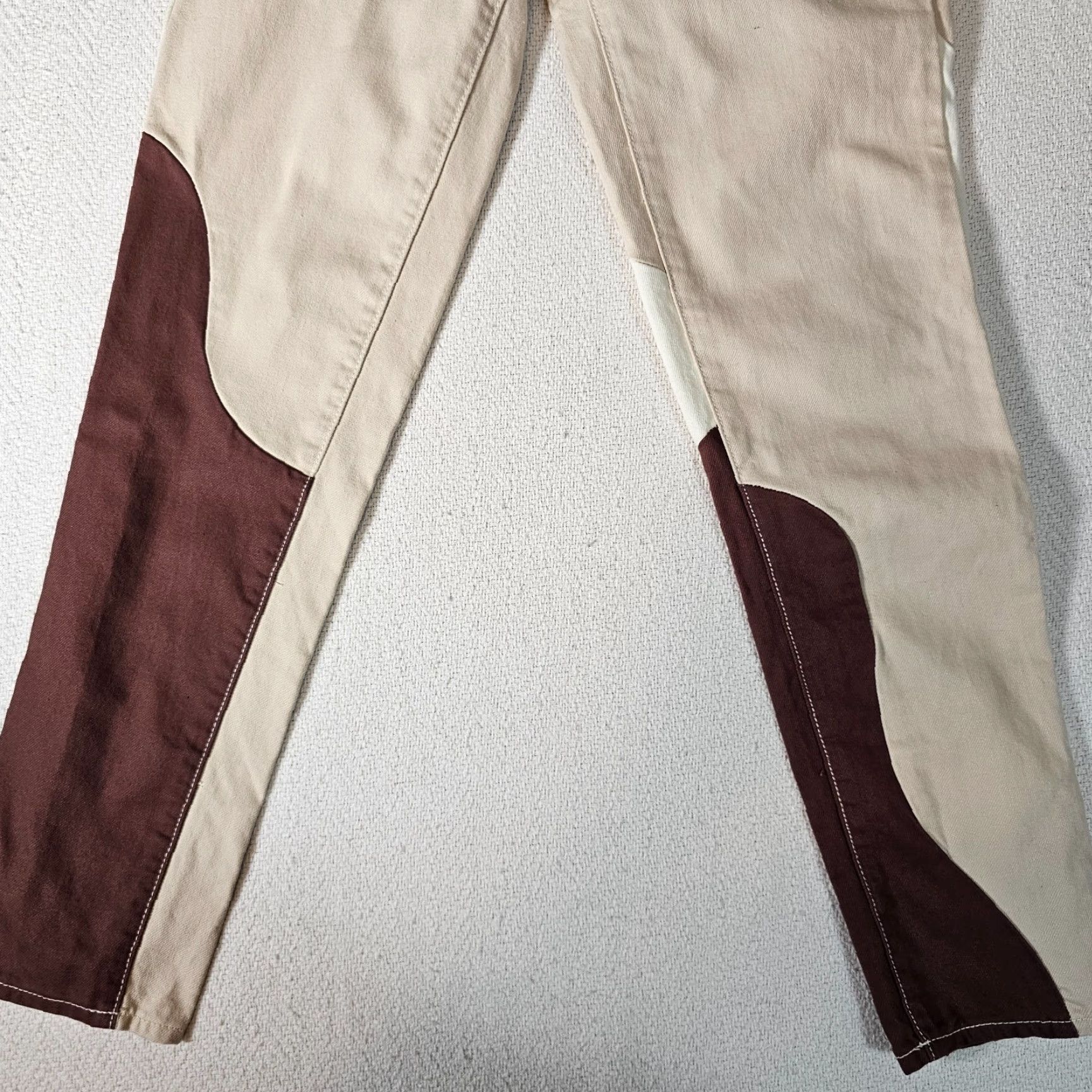 Pacsun Pacsun Mom Jeans 22 Brown Color Block High Rise 90s Style Relaxed Fit Denim Size 40" / US 18 - 2 Thumbnail
