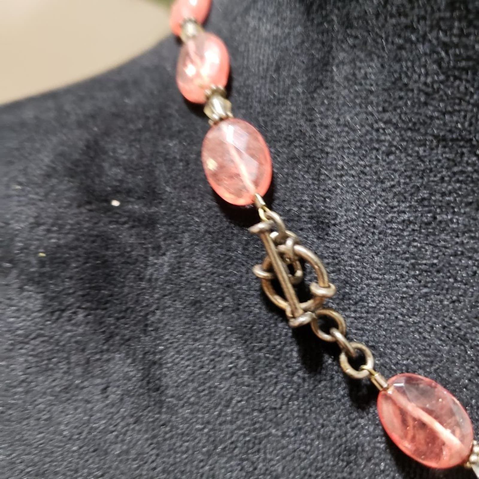 Other Womens Fashion Pink Color Rhinestones Beaded Collar Necklace Size ONE SIZE - 6 Thumbnail