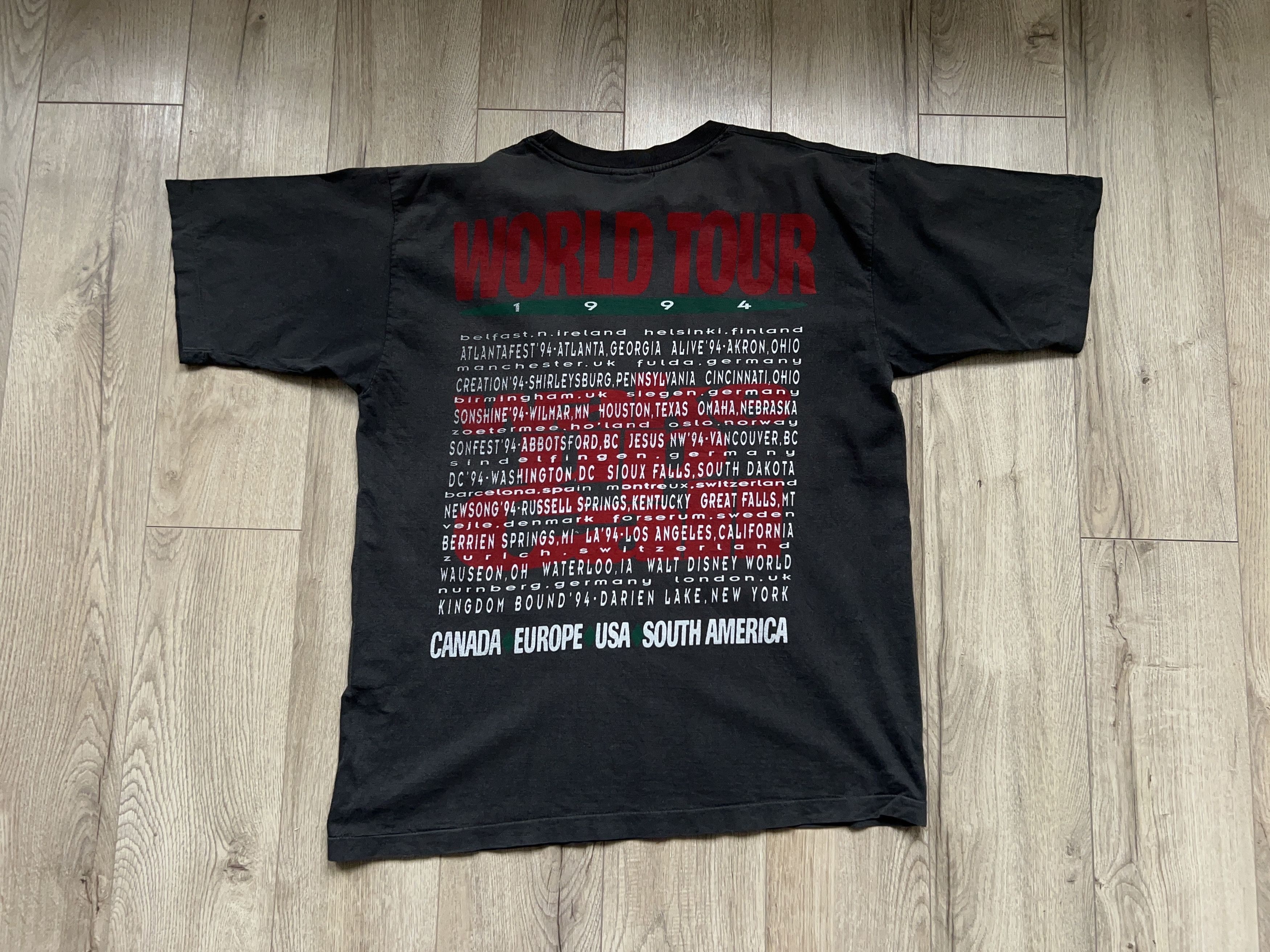 Band Tees × Vintage Petra Wake Up Call World 1994 Tour Christian T Shirt Tee Size US XL / EU 56 / 4 - 8 Thumbnail