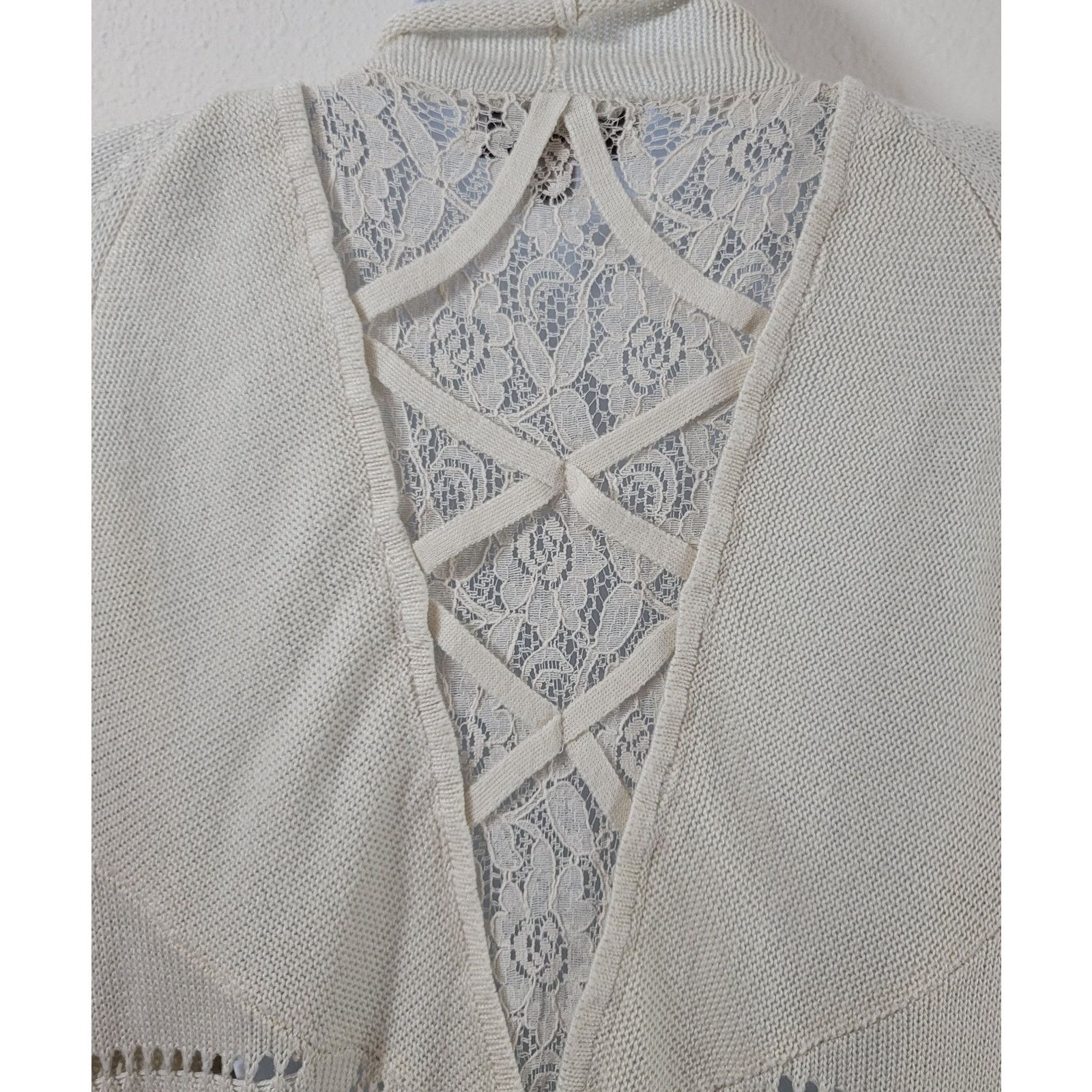 Other Knox Rose Cream Draped Front Cardigan Sweater Small Soft Size S / US 4 / IT 40 - 7 Thumbnail