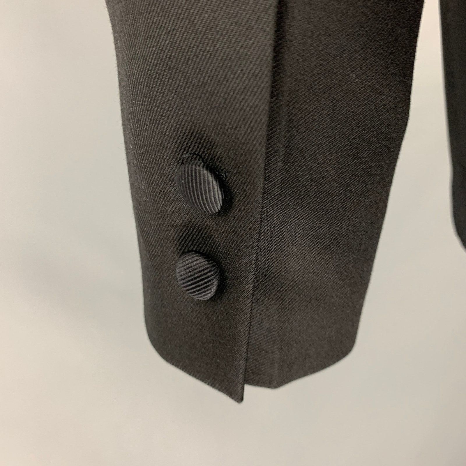Brooks Brothers Black Fleece BLACK FLEECE Size 38 Black Wool Notch Lapel Sport Coat Size 38R - 4 Thumbnail