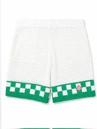 Casablanca Straight-Leg Logo-Appliquéd Checked Crochet Shorts Size US 30 / EU 46 - 8 Thumbnail
