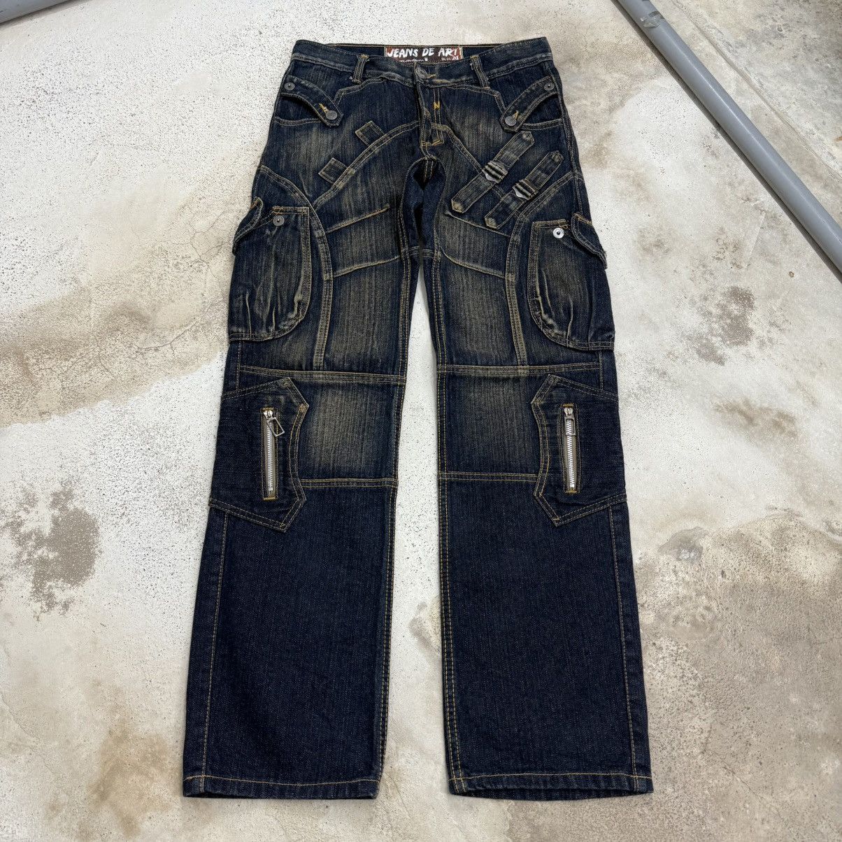 Japanese Brand Jeans De Art Utility Art Mudwash Heavy OZ Denim Pants Size US 30 / EU 46 - 3 Thumbnail