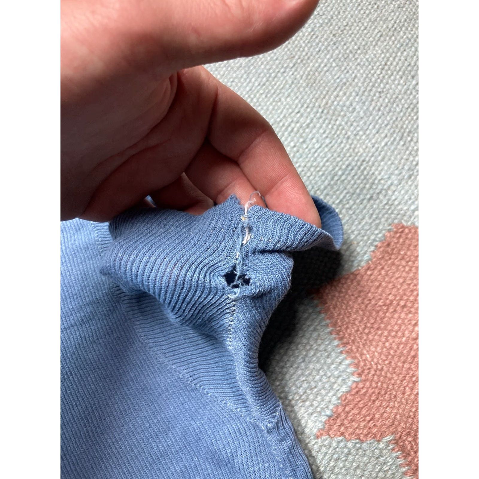 Vintage VINTAGE 1960s 70s polo shirt acrylic ribbed soft distressed thrashed medium Size US M / EU 48-50 / 2 - 7 Thumbnail