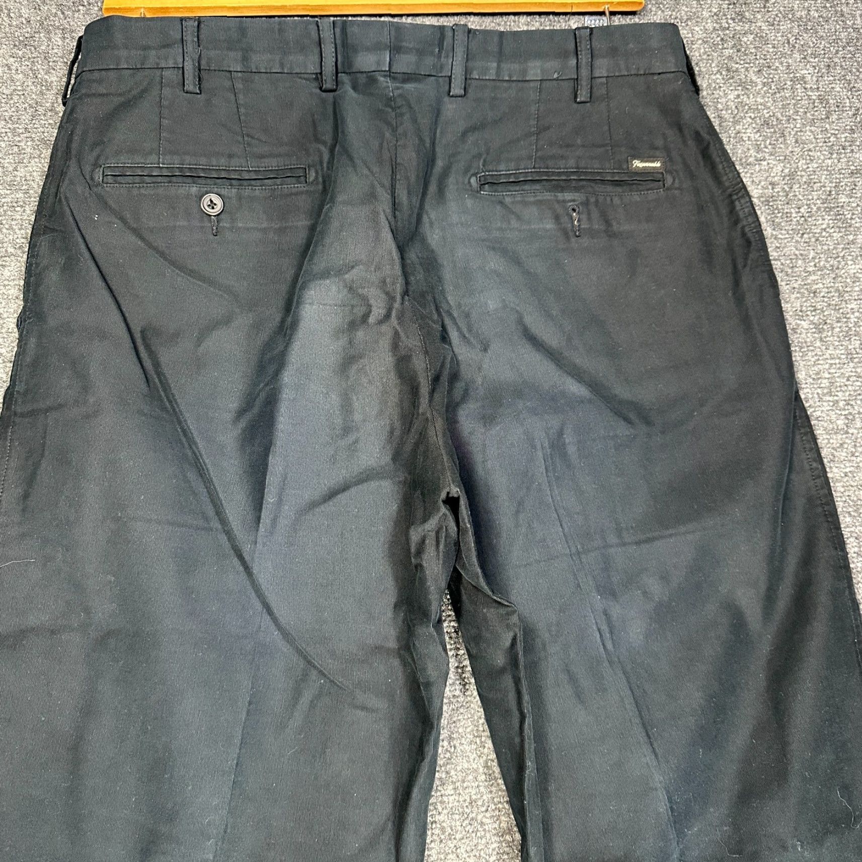 Faconnable Façonnable Pants Mens 34 Straight Leg Chino Blue Cotton Flat Front Pockets Size US 34 / EU 50 - 7 Thumbnail