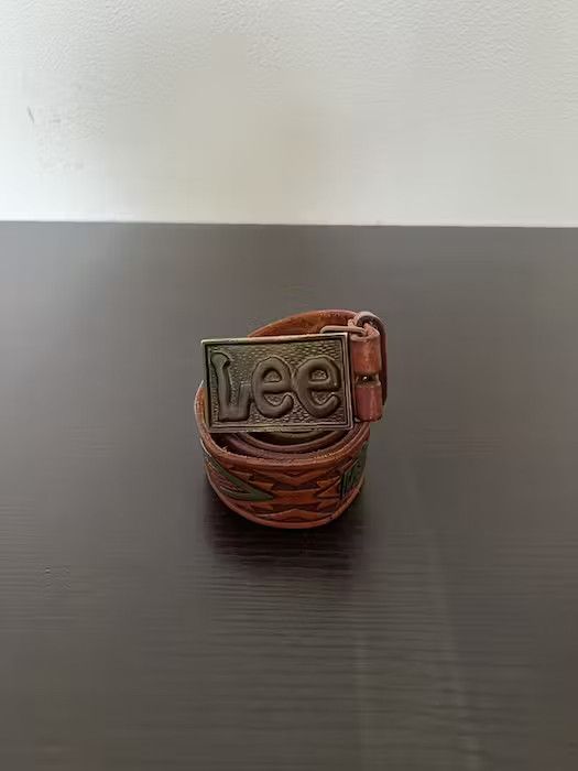 Lee Vintage Lee American Native Navajo Leather Buckle Belts Size ONE SIZE - 3 Thumbnail