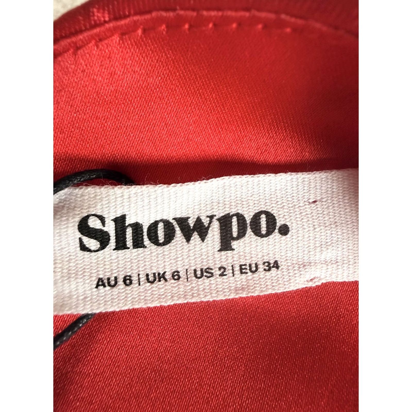 Vintage Showpo Dress Womens 2 Red Satin One Shoulder Rose Mini Bodycon Party Cocktail Dress Size XS / US 0-2 / IT 36-38 - 4 Thumbnail