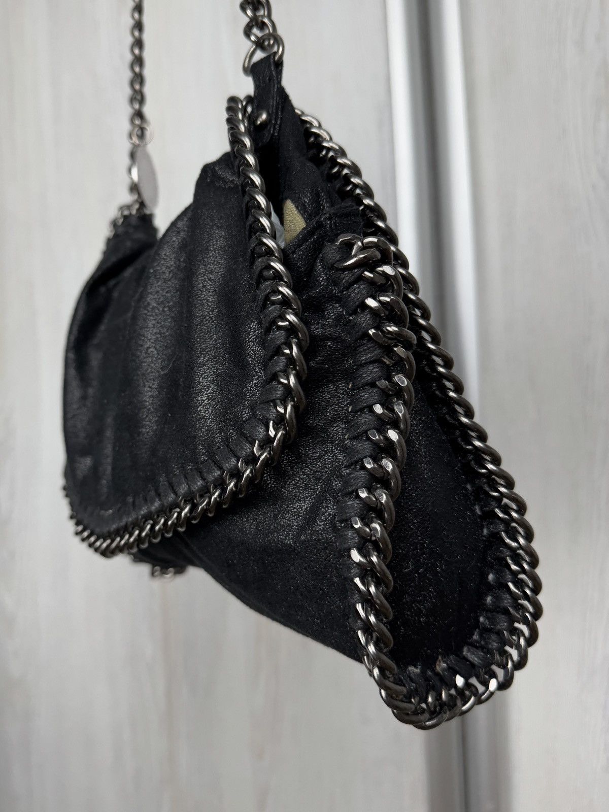 Stella McCartney STELLA MCCARTNEY Shaggy Deer Falabella Messenger Black Bag Size ONE SIZE - 5 Thumbnail