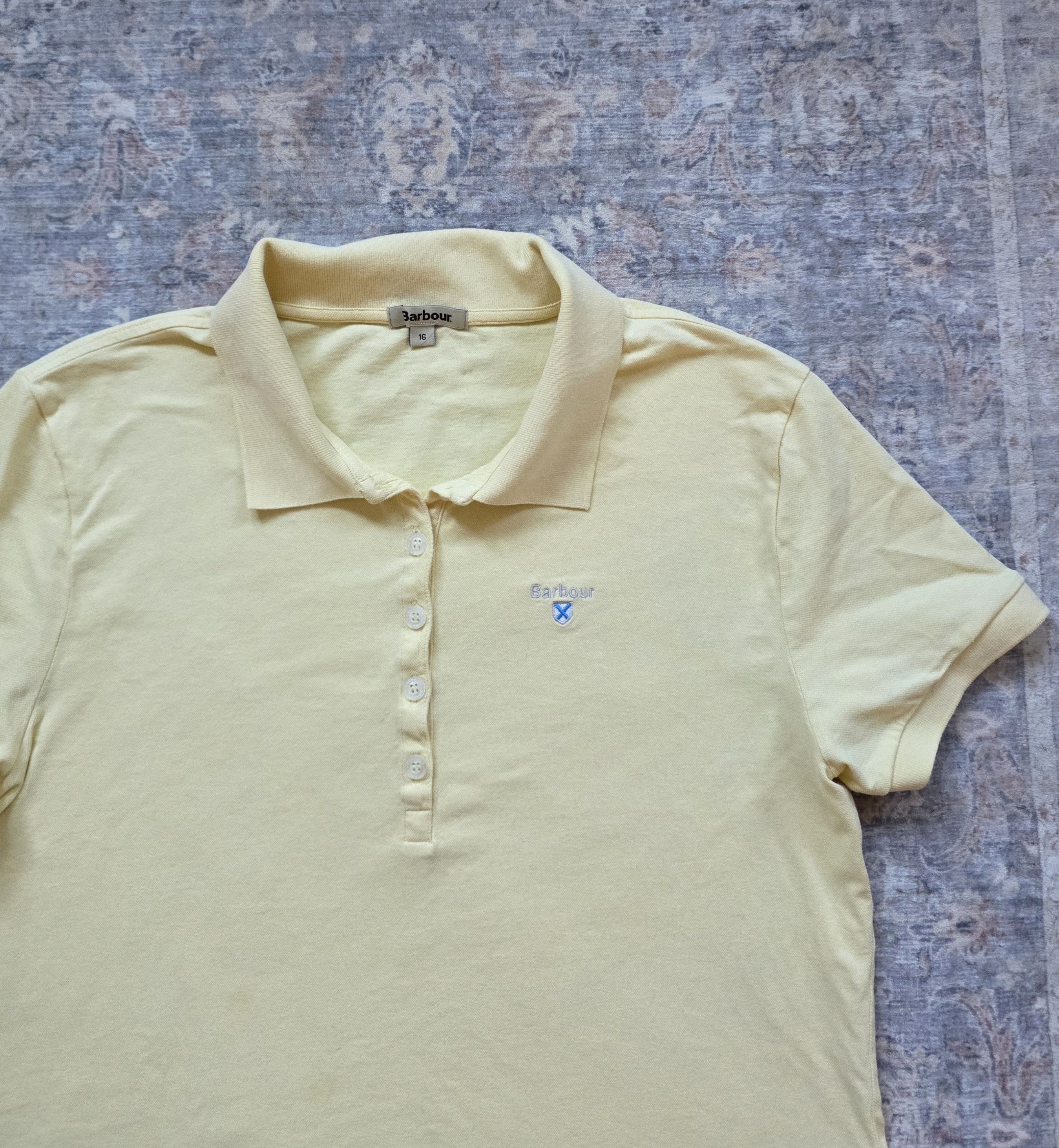 Barbour Barbour women's polo t-shirt XL Yellow basic Size XL / US 12-14 / IT 48-50 - 3 Thumbnail