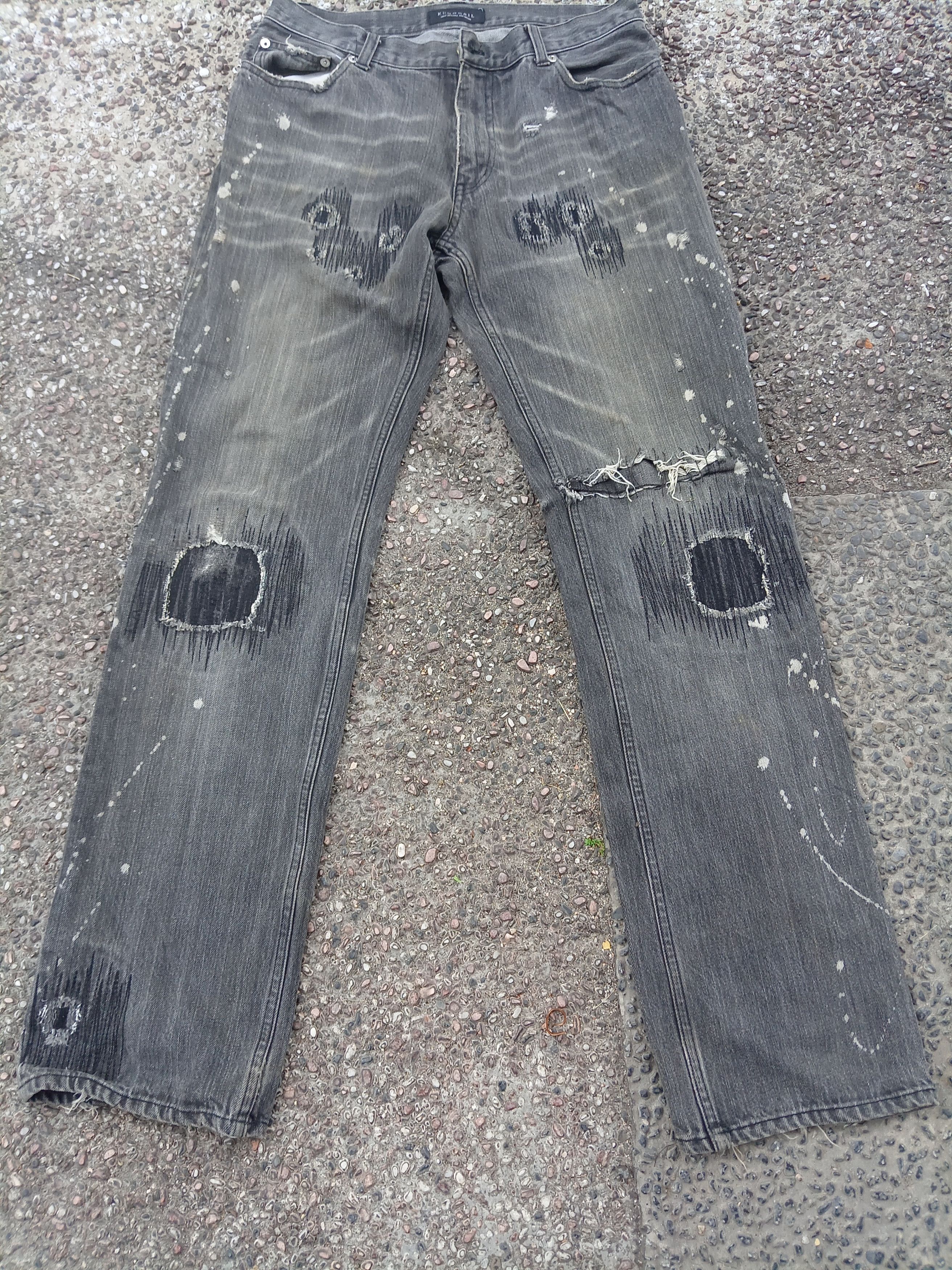 Number Nine Distressed Denim Black | Grailed