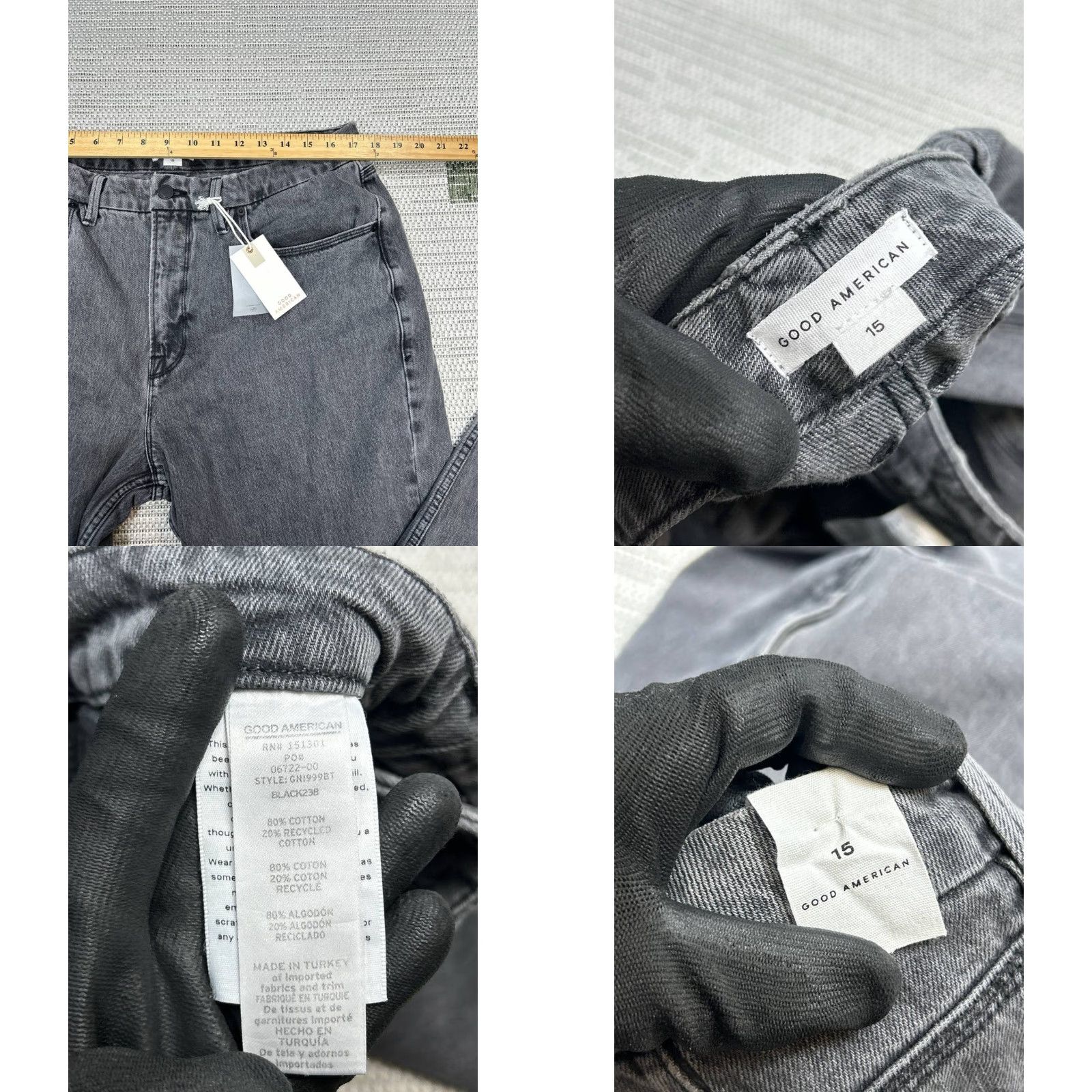 Good American Good American Jeans Womens 15 Gray Denim High Rise Straight Jeans 15 Gray Womens High Rise Straight Good American Jeans Store Size 36" / US 14 / IT 50 - 8 Thumbnail