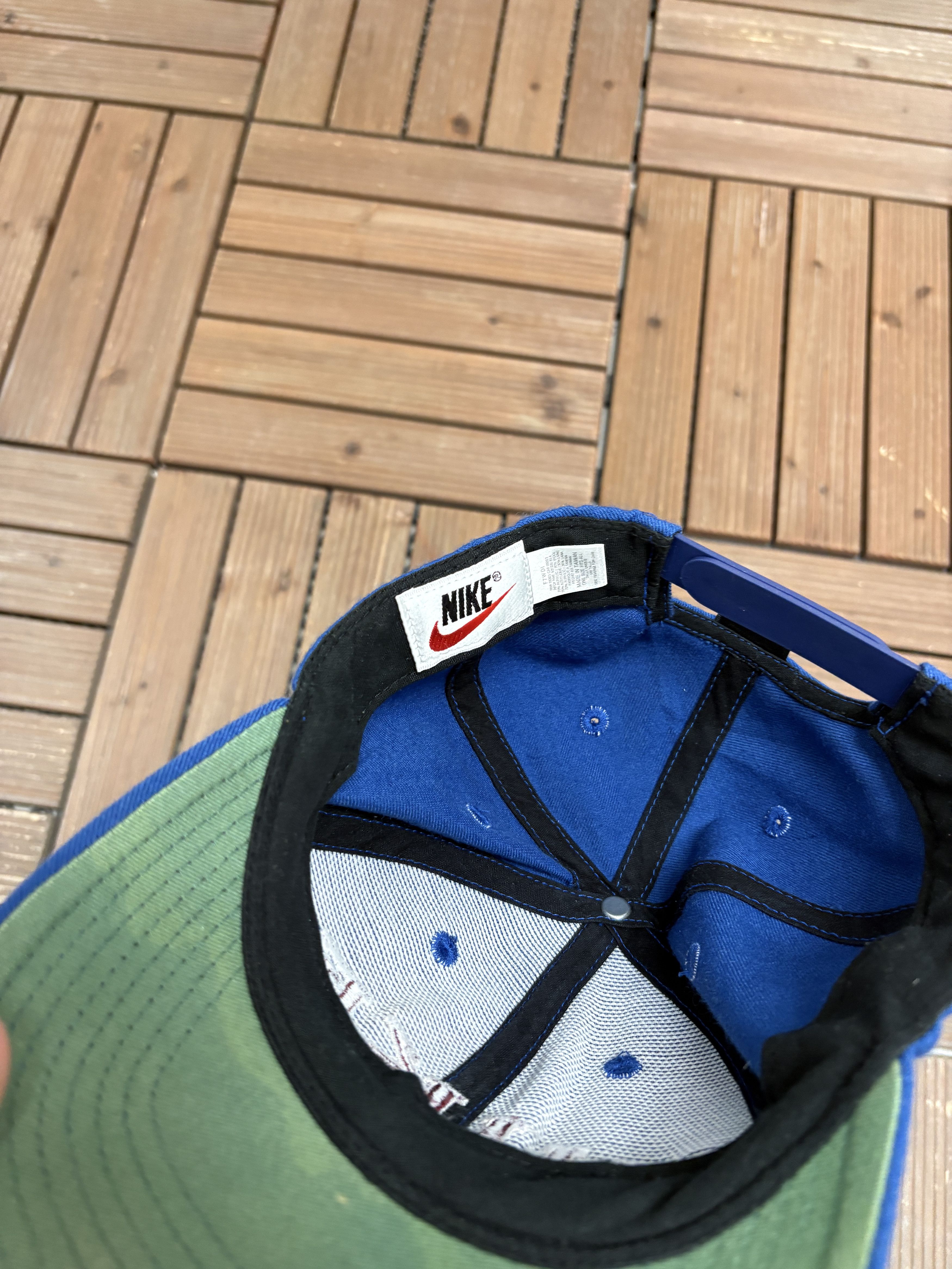 Nike Nike Spell Out Embroidered Vintage Blue Snap Back Hat Cap Size ONE SIZE - 6 Thumbnail