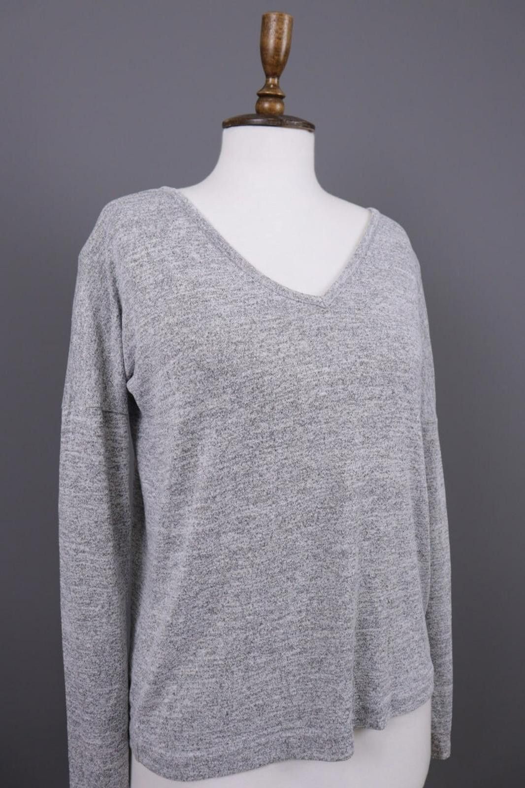 Rag & Bone Rag & Bone Gray V-Neck Knitted Pullover Sweater Size S Size S / US 4 / IT 40 - 5 Thumbnail