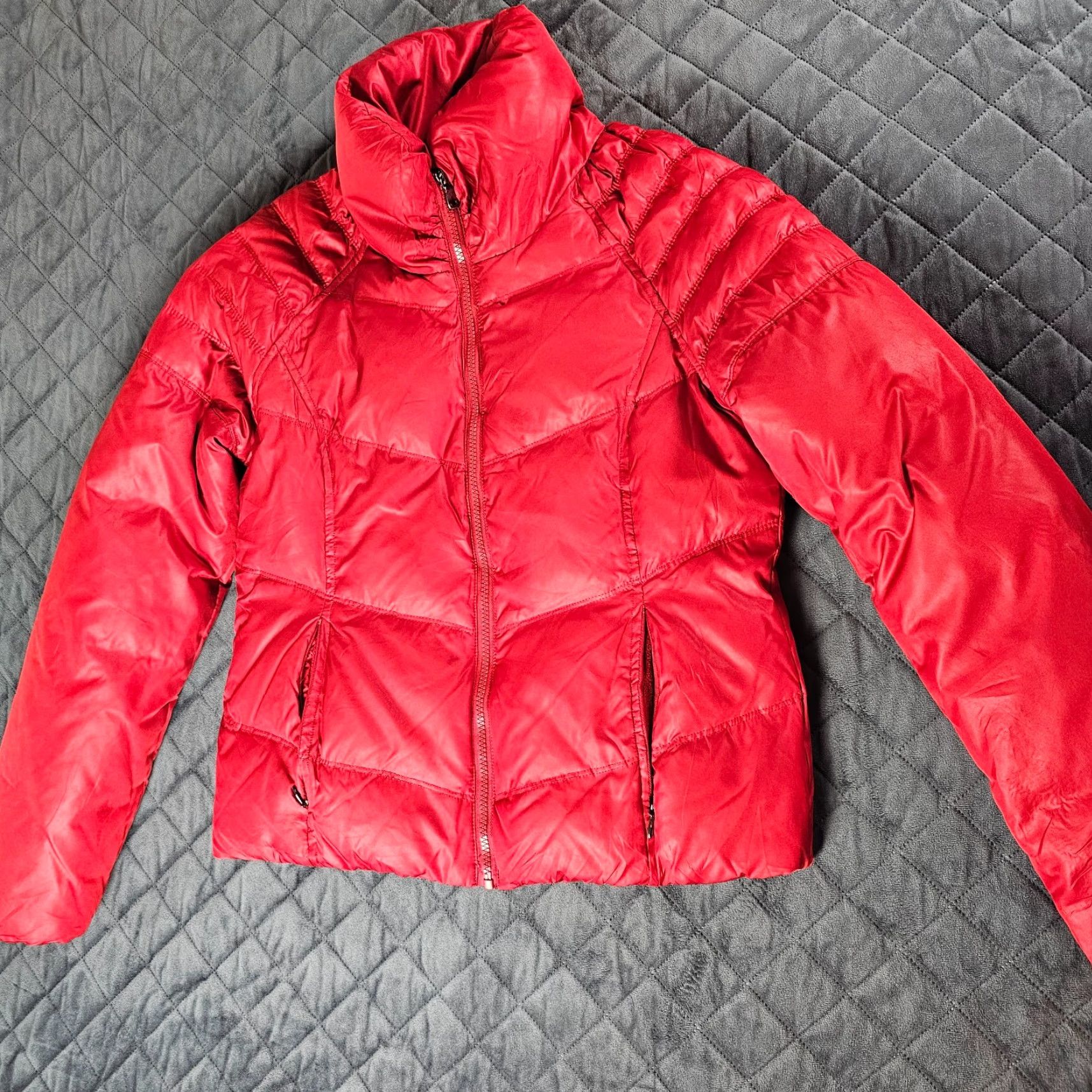 Vintage Moda International Red Down Puffer Jacket Size M Warm Soft Casual Winter Size M / US 6-8 / IT 42-44 - 7 Thumbnail