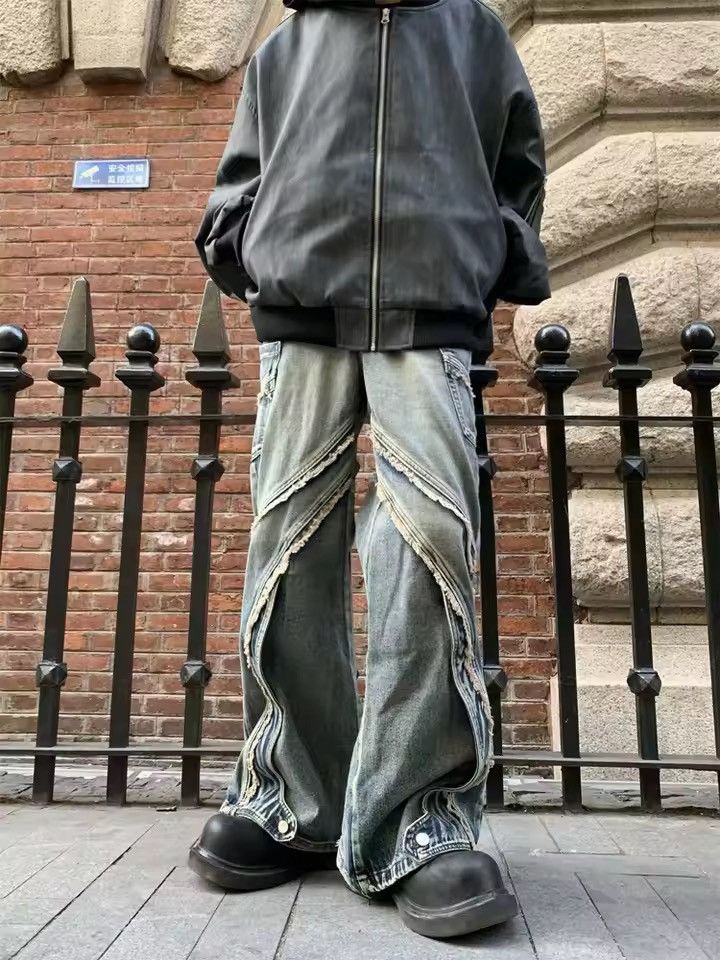 Other Distressed Raw-Edge Deconstructed Cargo Denim Size US 33 - 8 Thumbnail