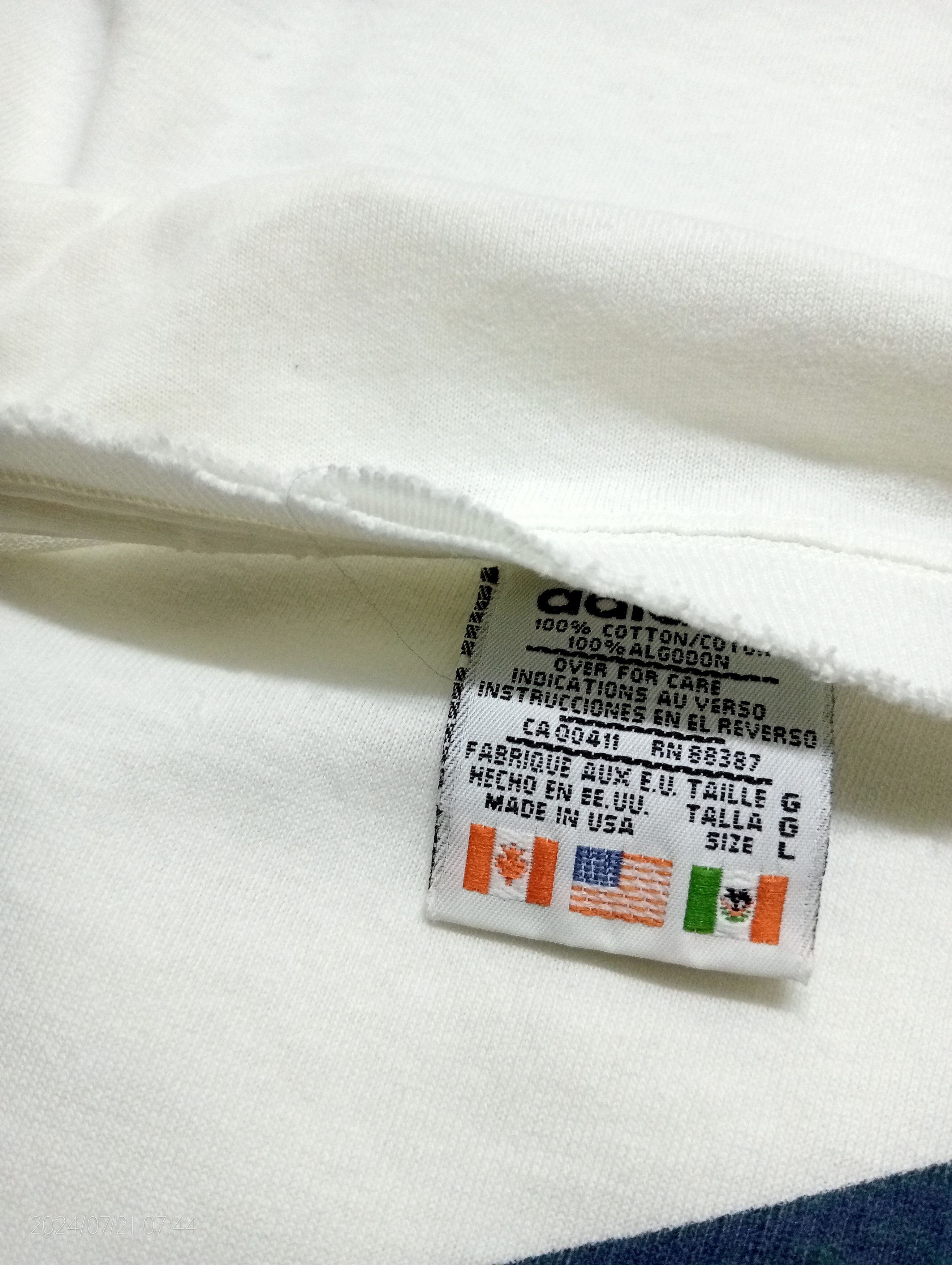 Adidas Vintage '90s Distressed Adidas Big Logo Tee USA Size US L / EU 52-54 / 3 - 10 Thumbnail