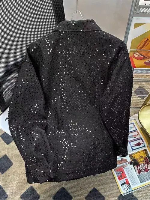 Japanese Brand Hip-hop street sequin design loose casual denim jacket Size US XL / EU 56 / 4 - 2 Thumbnail
