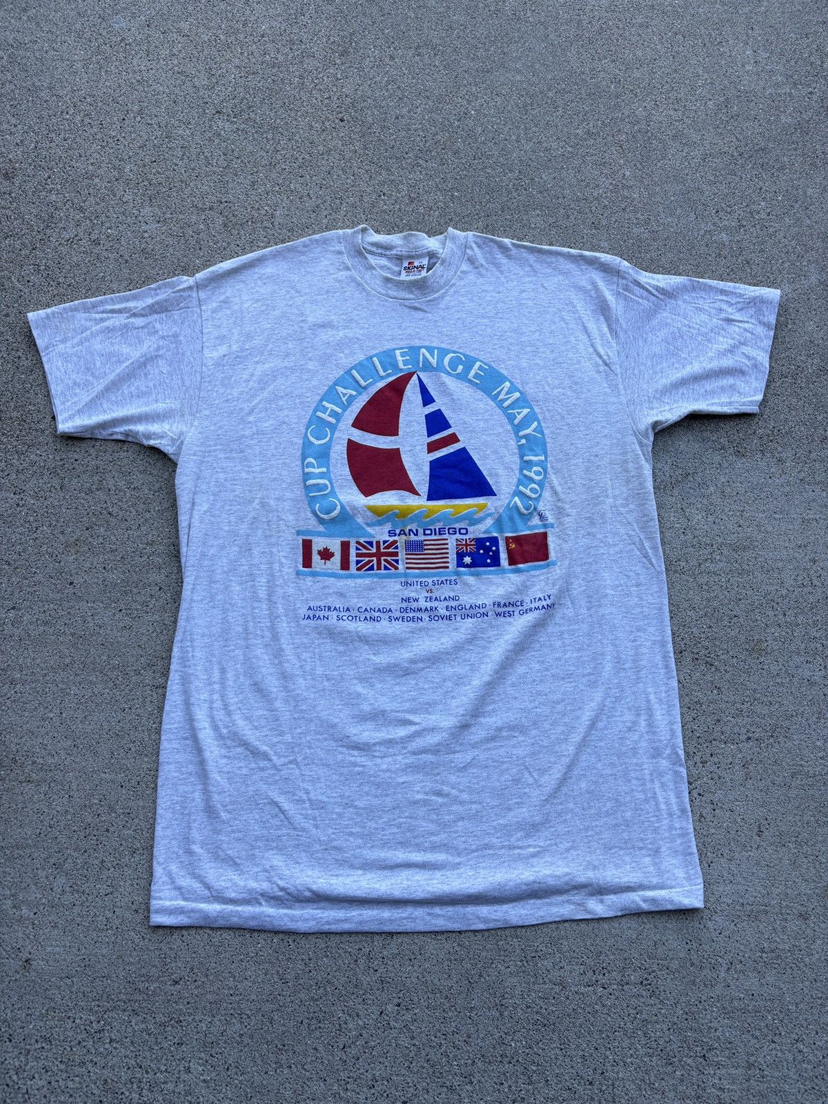 Signal Sport Vintage 1992 Signal Sport “Cup Challenge SD” T-Shirt Size XL Size US XL / EU 56 / 4 - 1 Thumbnail
