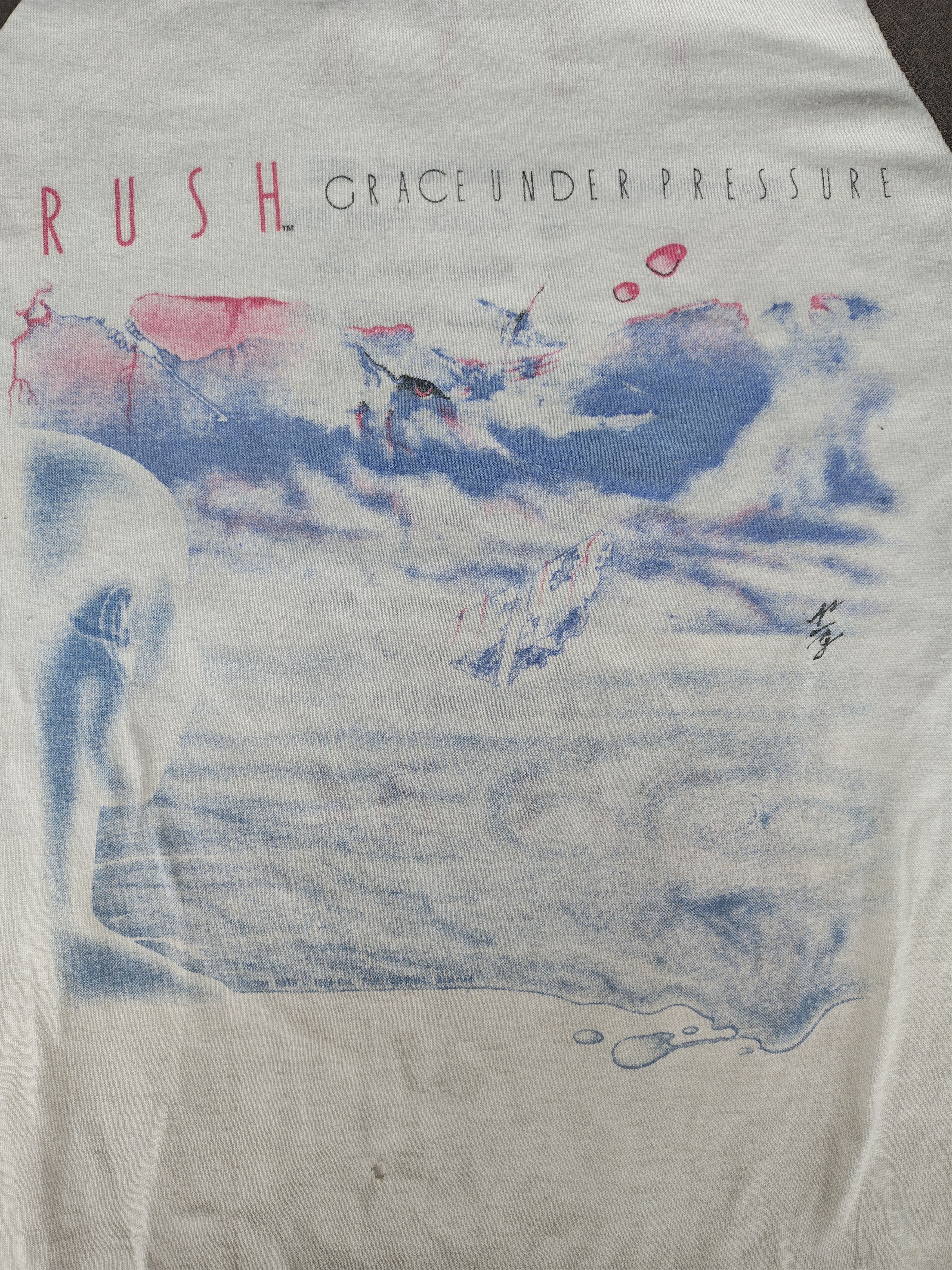 Vintage 1984 RUSH Tour Raglan - MSG NYC - Original Owner - M Size US M / EU 48-50 / 2 - 2 Thumbnail