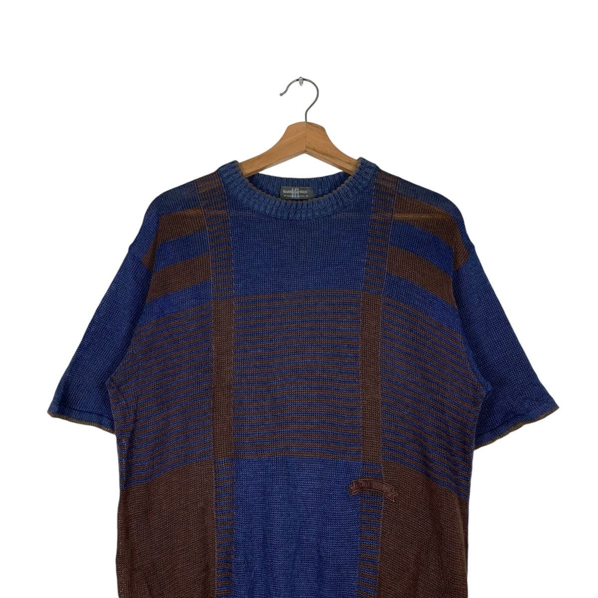 Hardy Amies HARDY AMIES London Big Check Knitted SS Sweater #1189-C54 Size US M / EU 48-50 / 2 - 2 Thumbnail