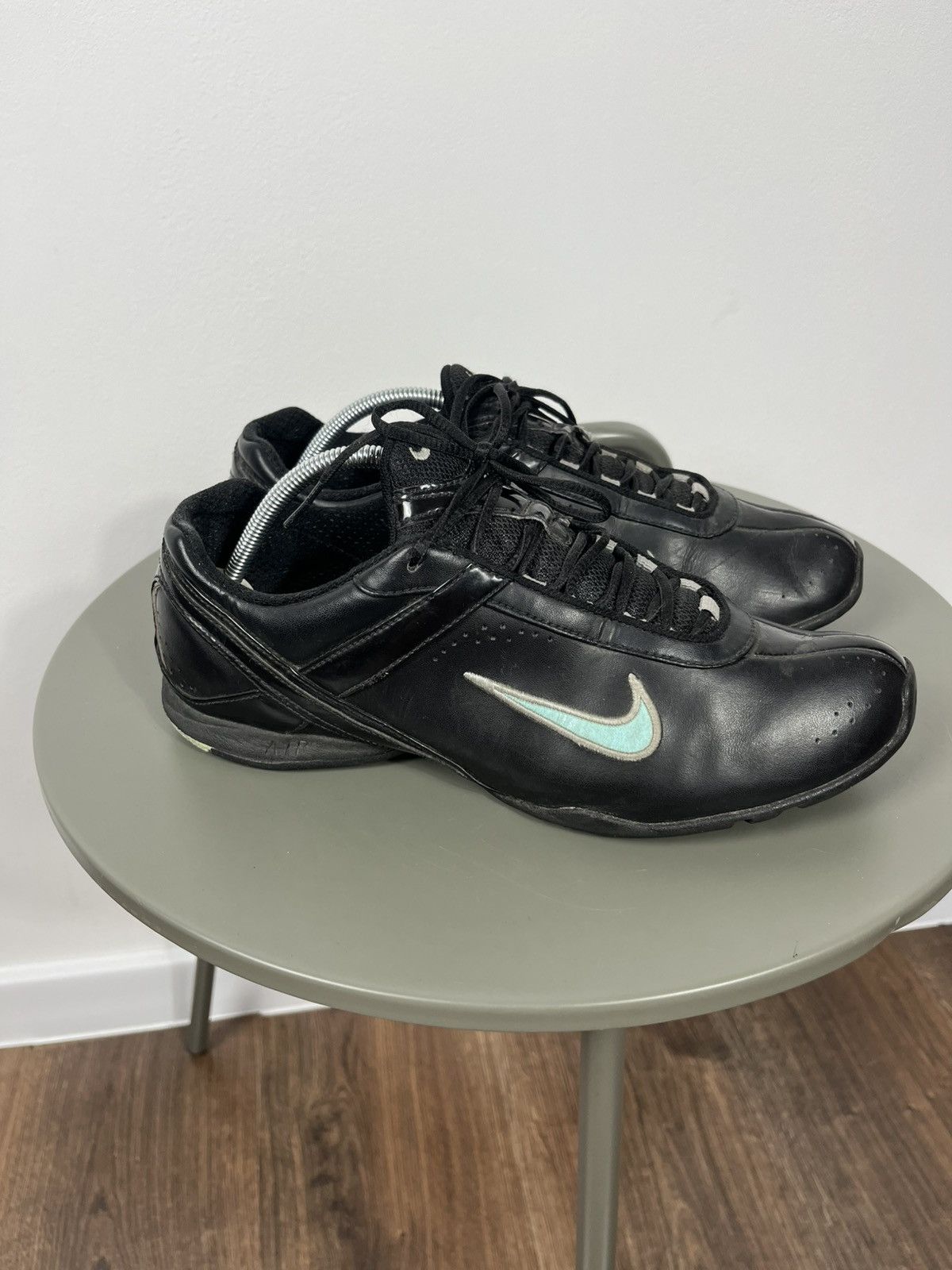 Nike Vintage Nike Air Black Leather Sneakers Women’s US 8.5 Size US 8.5 / IT 38.5 - 2 Thumbnail