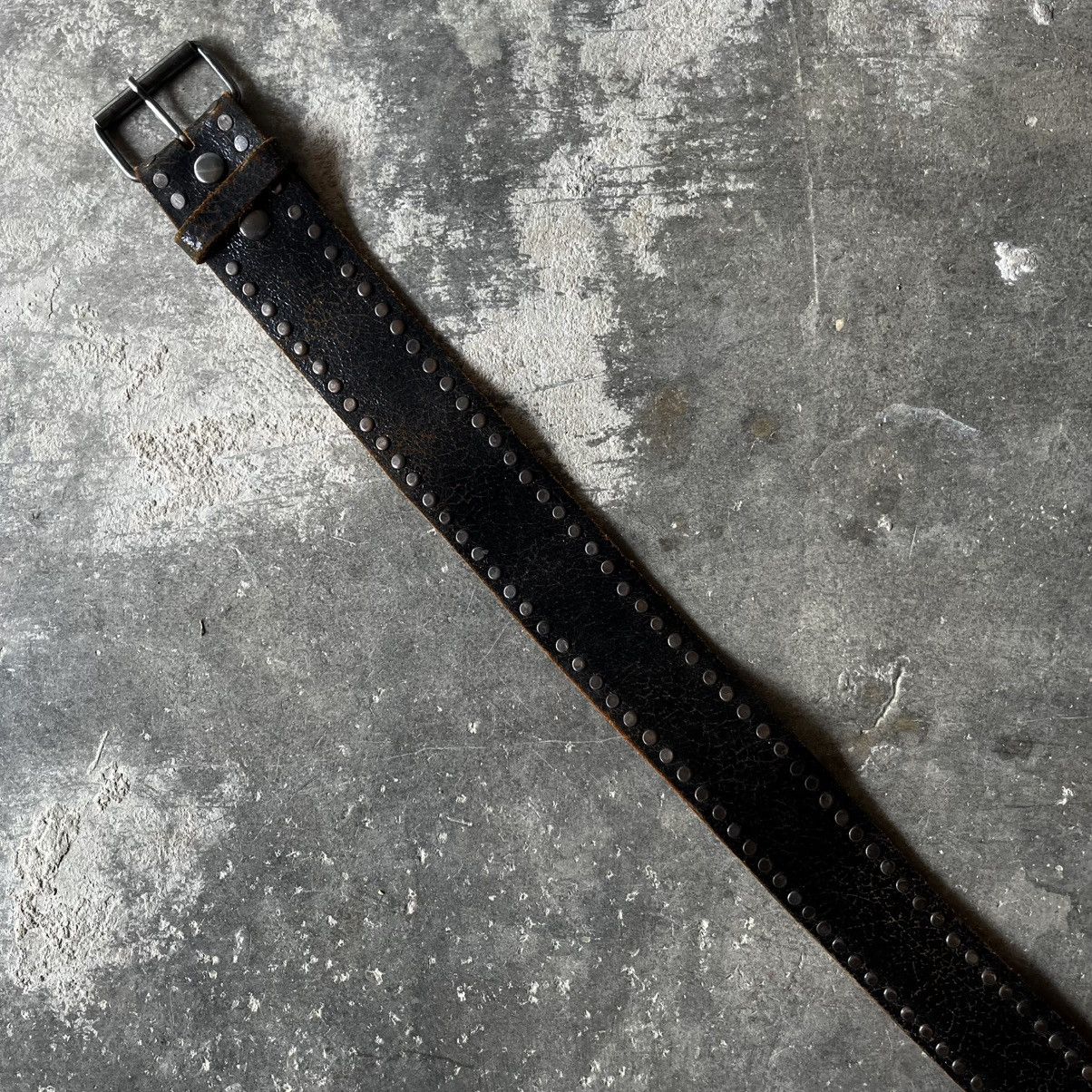 Vintage VINTAGE WESTERN SPIRIT STUDDED LEATHER BELT Size 30 - 8 Thumbnail