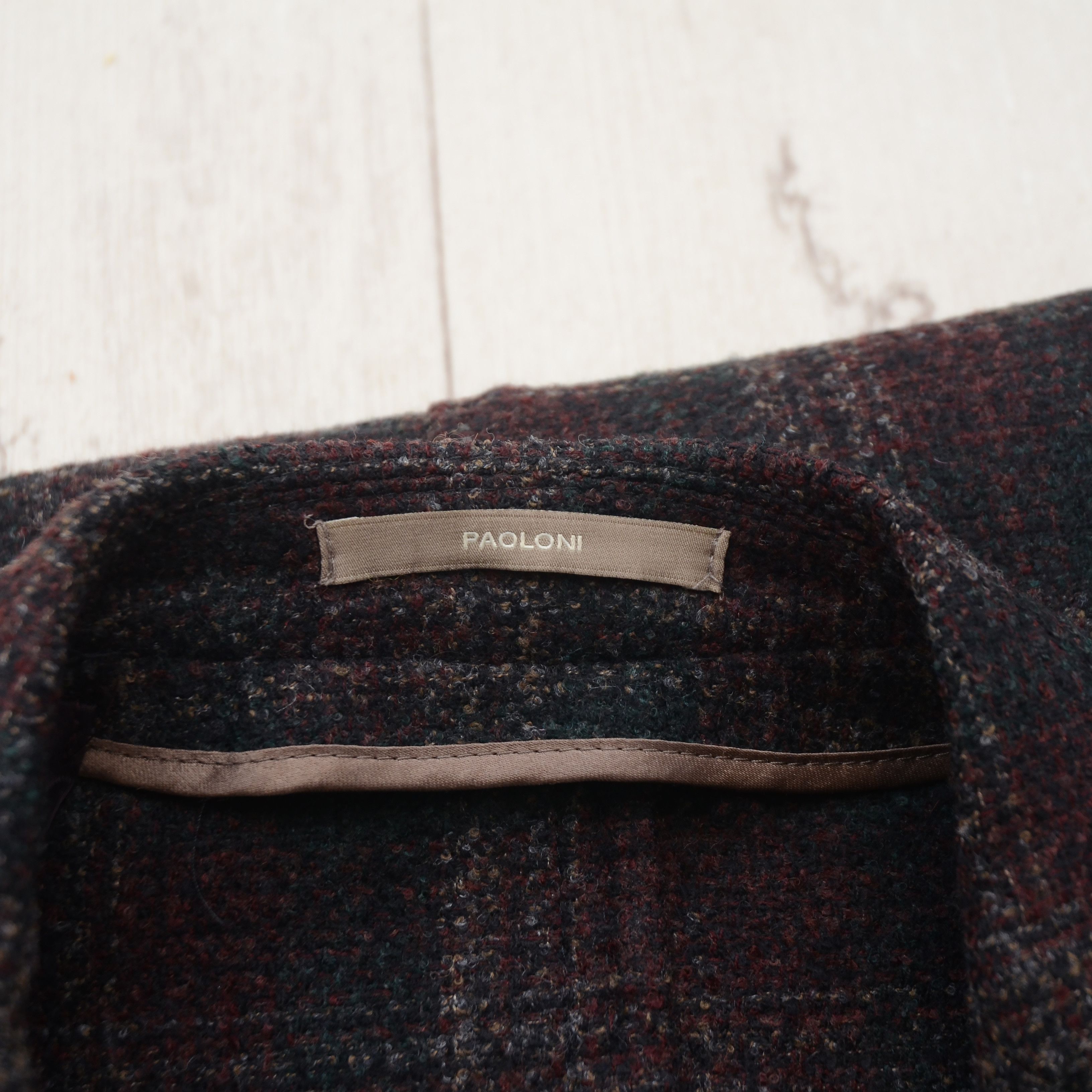 Designer × Paoloni PAOLONI CASUAL MEN BLAZER Tweed Check SLIM WOOL Sport Coat Size 36R - 9 Thumbnail